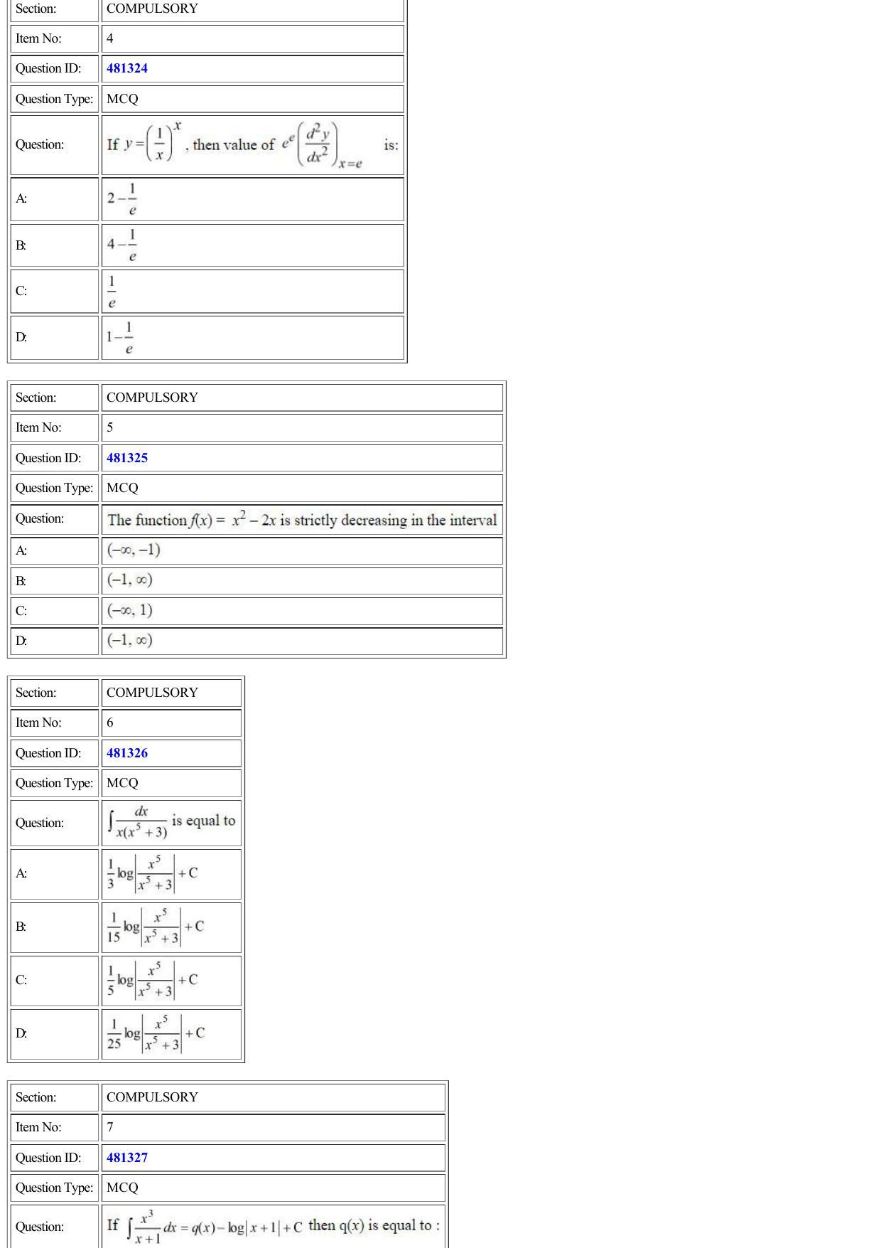 CUET 2022 Question Paper of Mathematics/ Applied Mathematics - Page 2