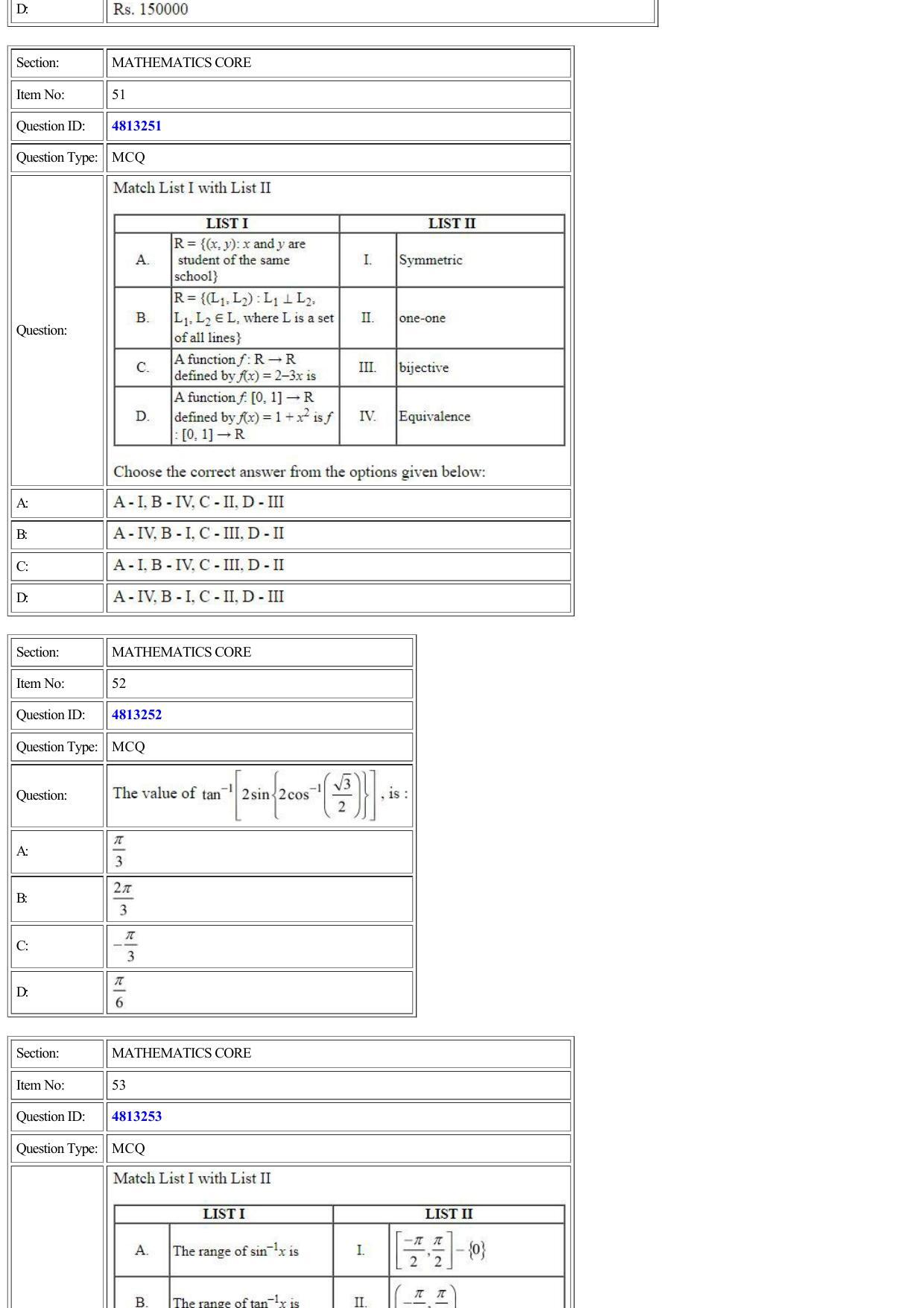CUET 2022 Question Paper of Mathematics/ Applied Mathematics - Page 16