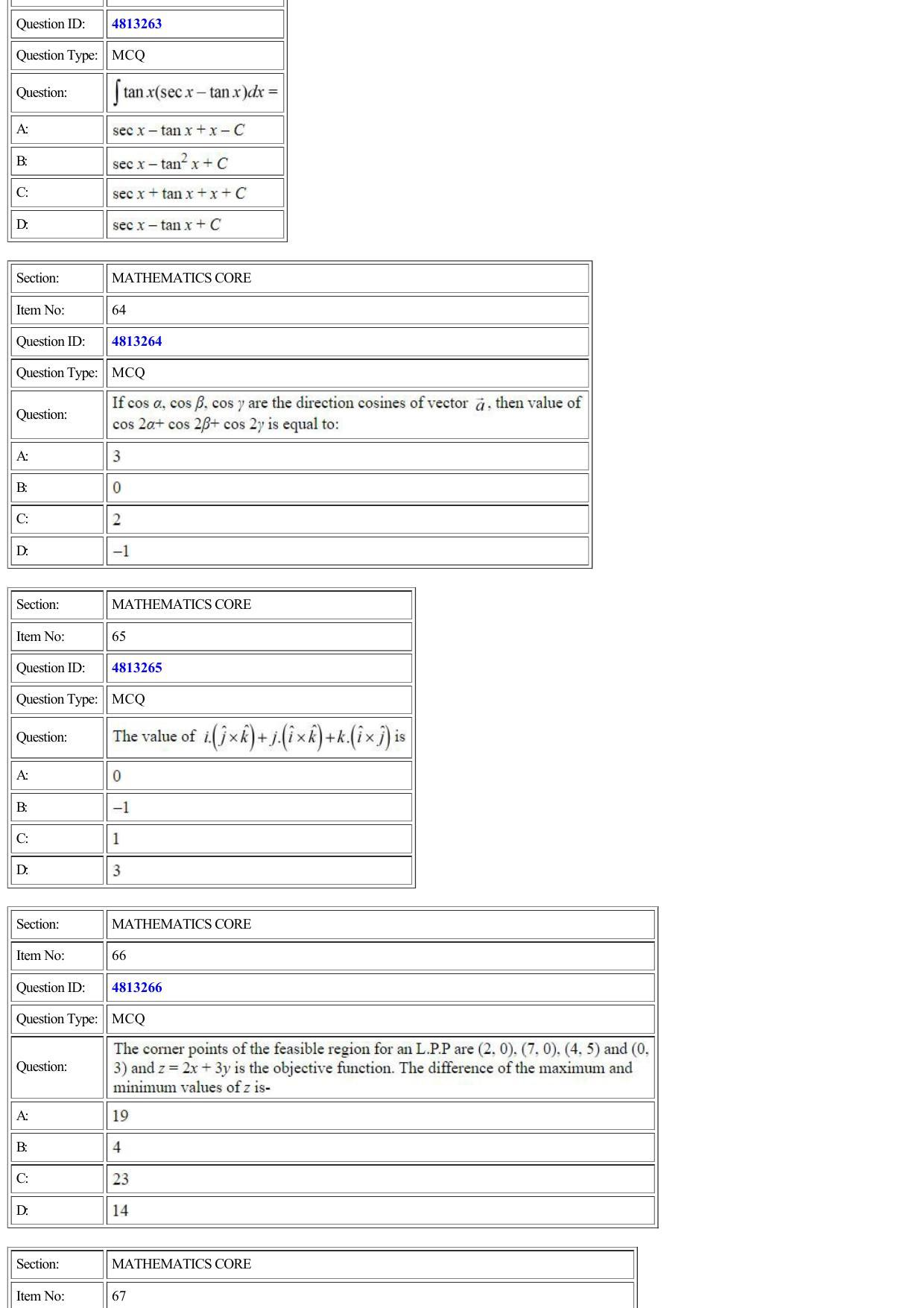 CUET 2022 Question Paper of Mathematics/ Applied Mathematics - Page 20