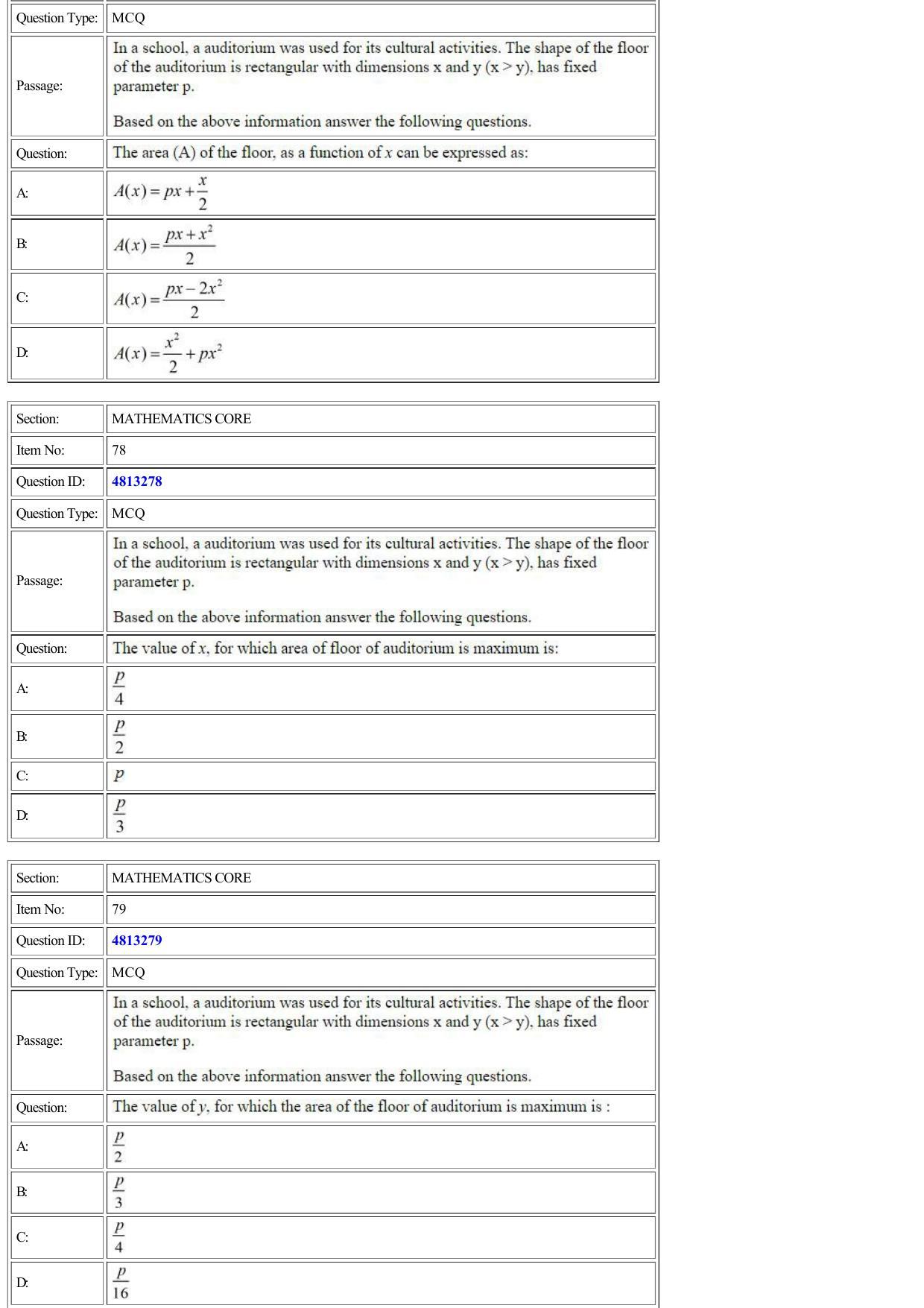 CUET 2022 Question Paper of Mathematics/ Applied Mathematics - Page 24