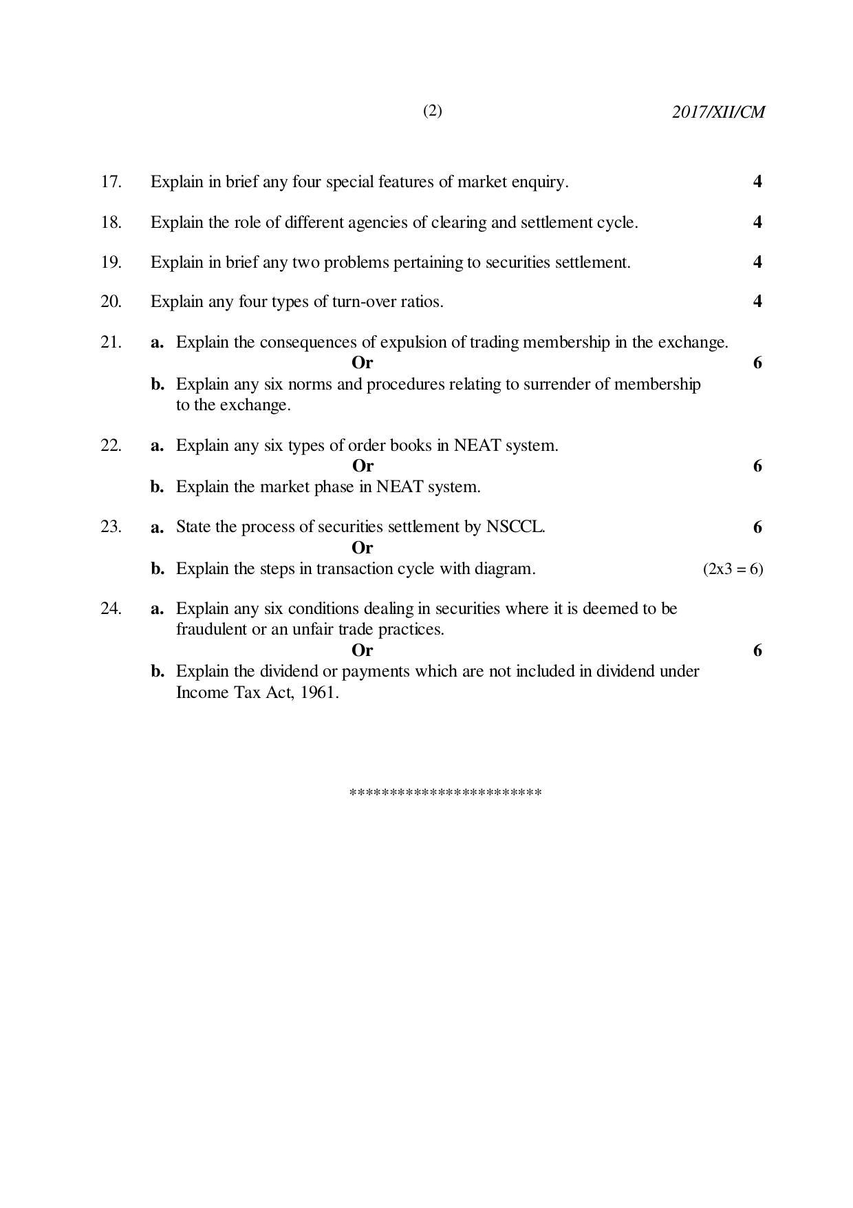 Nagaland Board Class 12 CAPITAL MARKETS 2017 Question Papers - Page 2