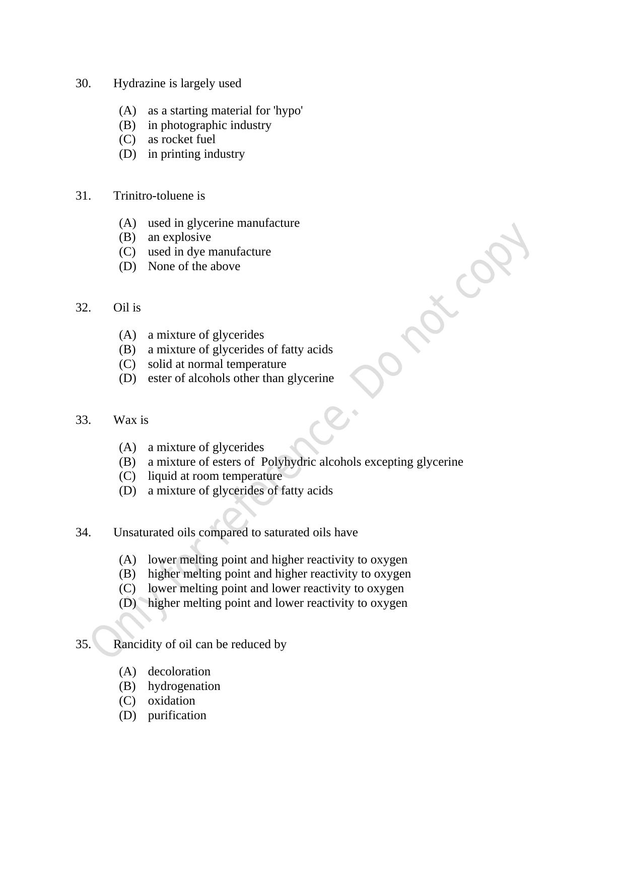 CUSAT CAT 2021 Chemical Engineering Question Paper - Page 6