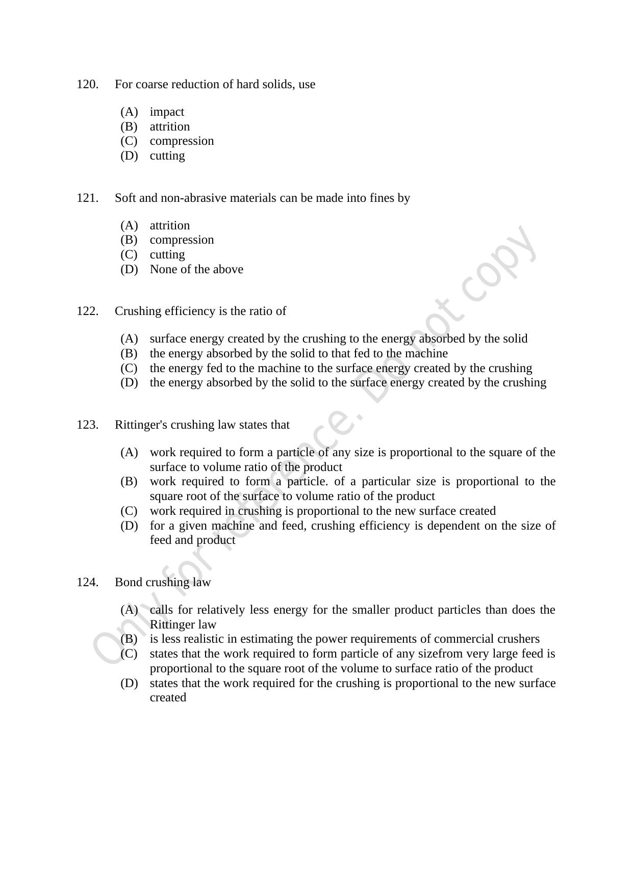 CUSAT CAT 2021 Chemical Engineering Question Paper - Page 21
