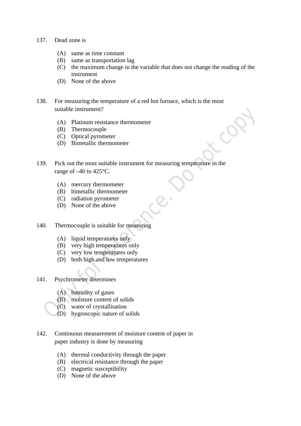 CUSAT CAT 2021 Chemical Engineering Question Paper - Page 24