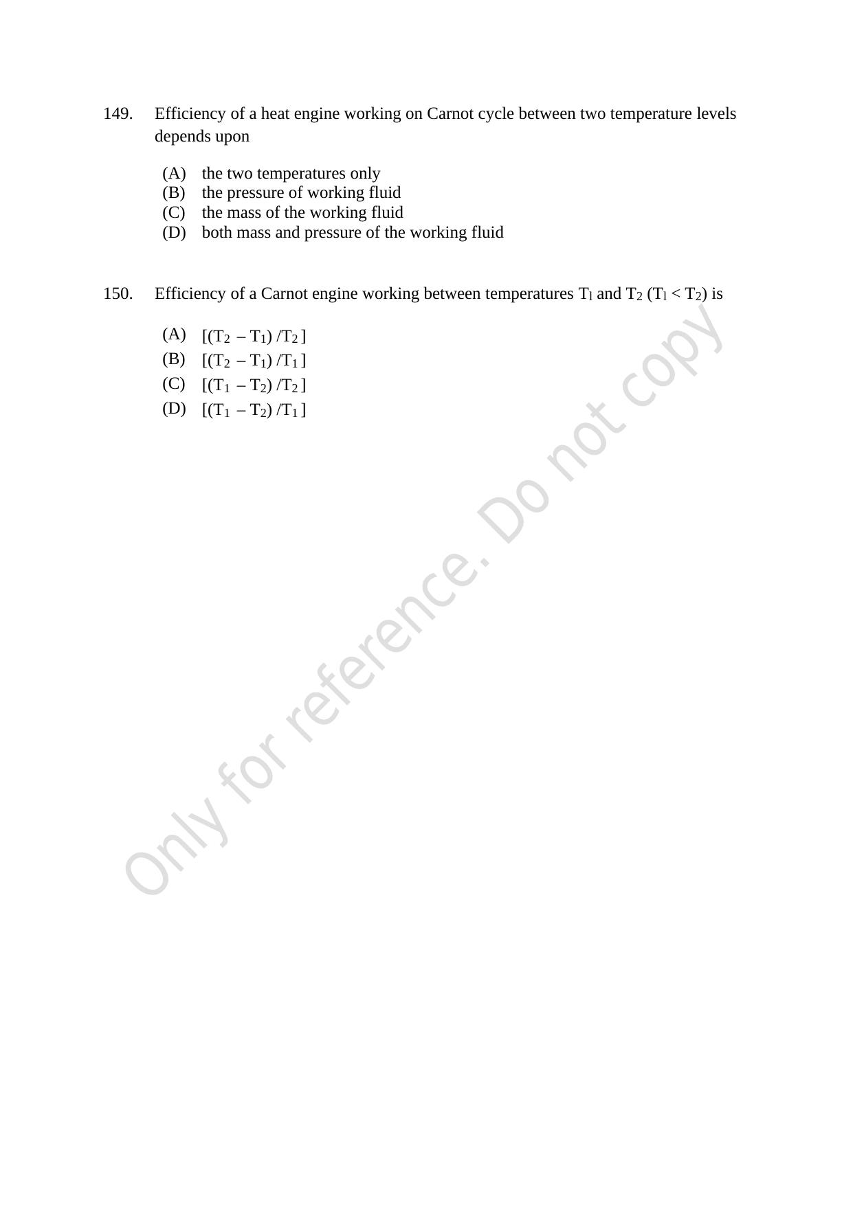 CUSAT CAT 2021 Chemical Engineering Question Paper - Page 26