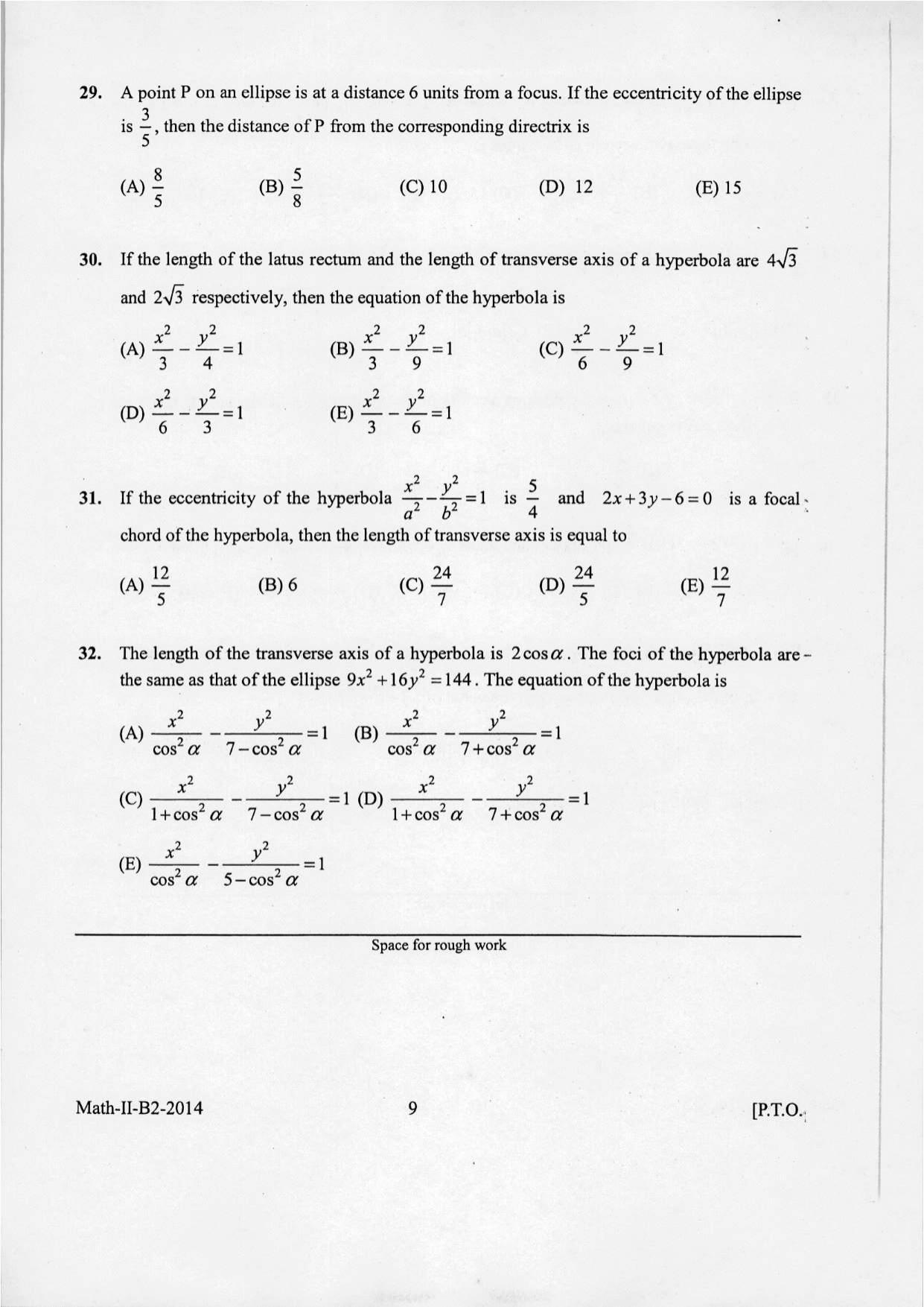KEAM Paper II 2014 Question Paper - Page 9