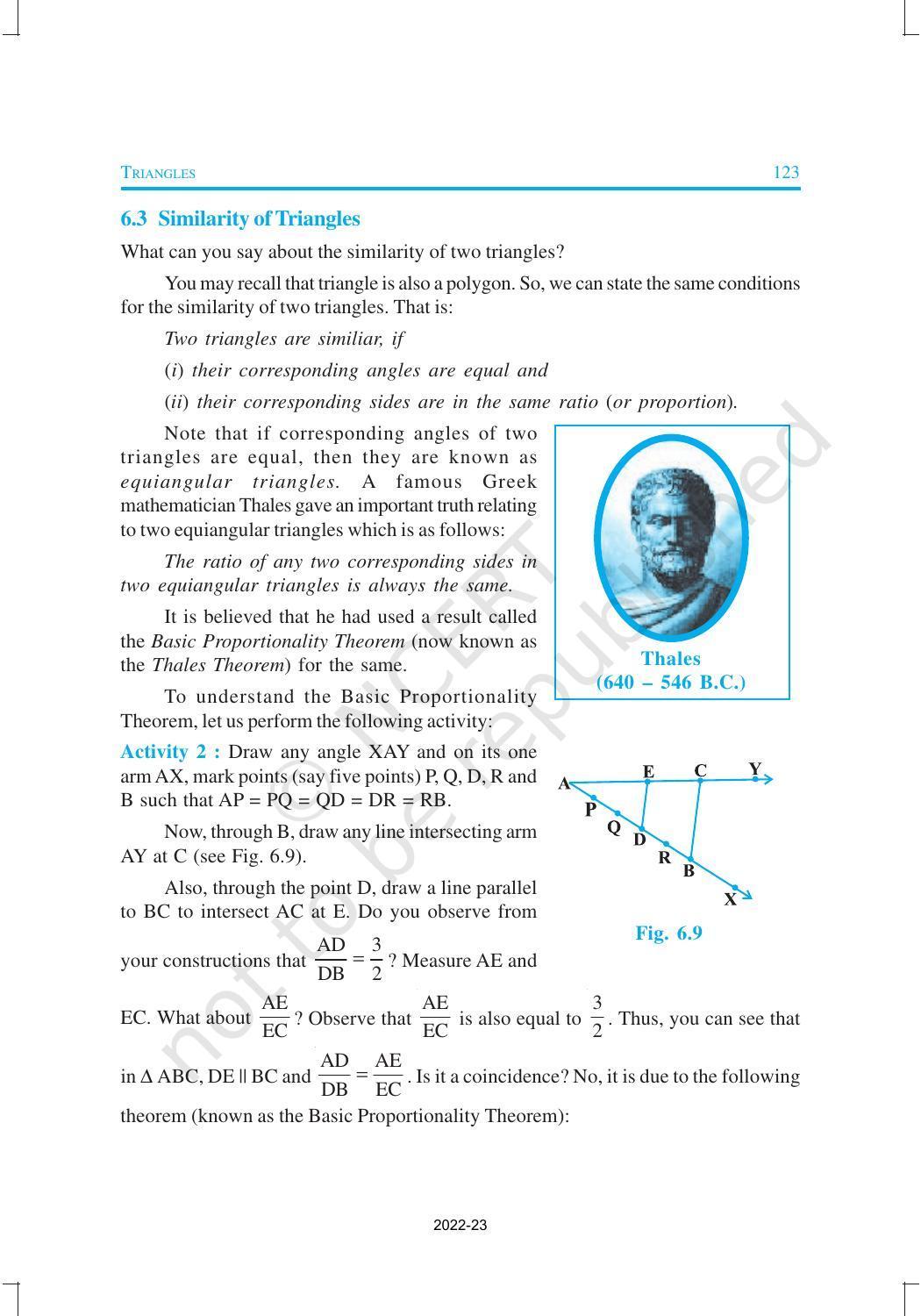 NCERT Book for Class 10 Maths Chapter 6 Triangles - Page 7