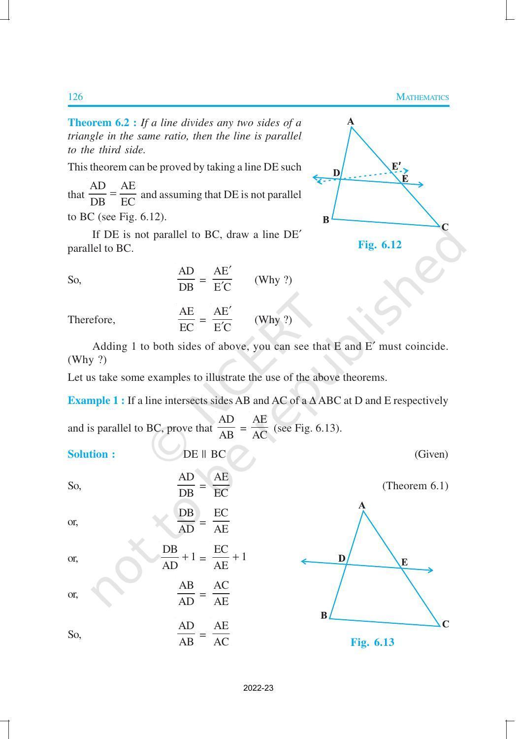 NCERT Book for Class 10 Maths Chapter 6 Triangles - Page 10