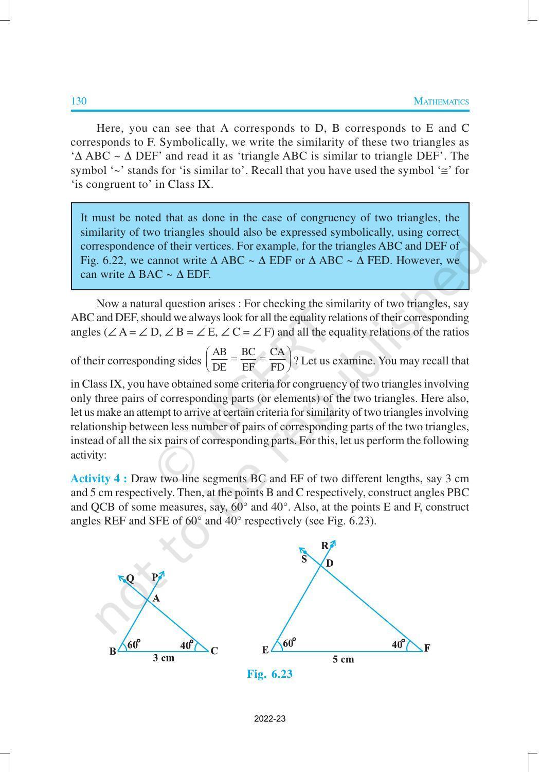 NCERT Book for Class 10 Maths Chapter 6 Triangles - Page 14