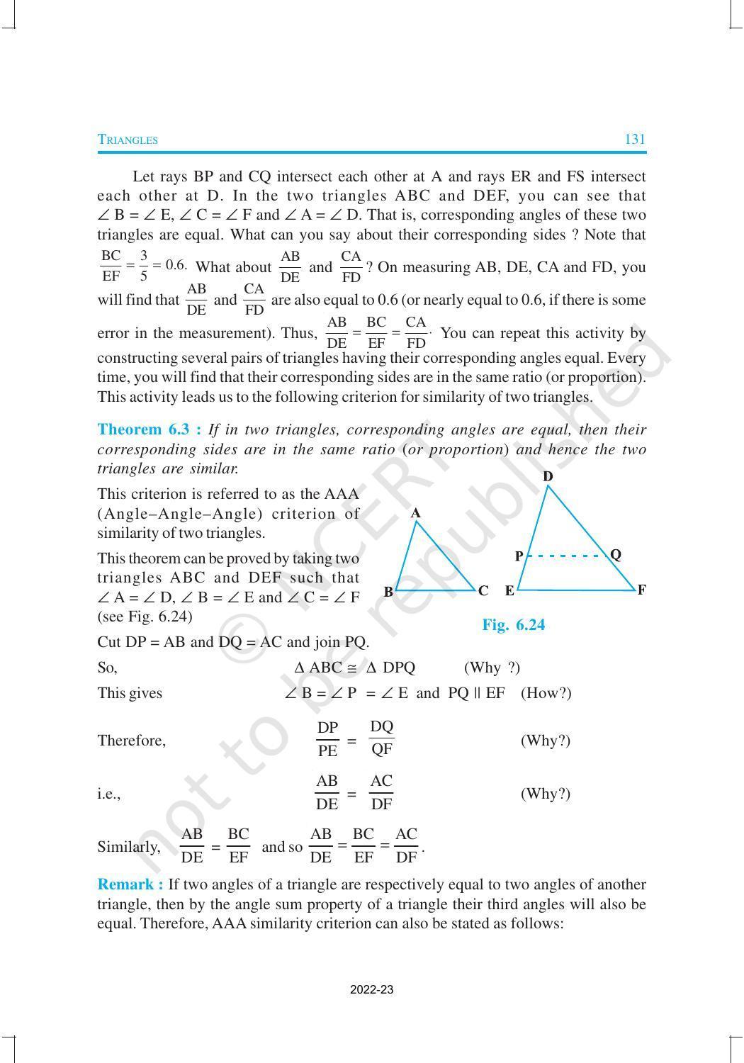 NCERT Book for Class 10 Maths Chapter 6 Triangles - Page 15