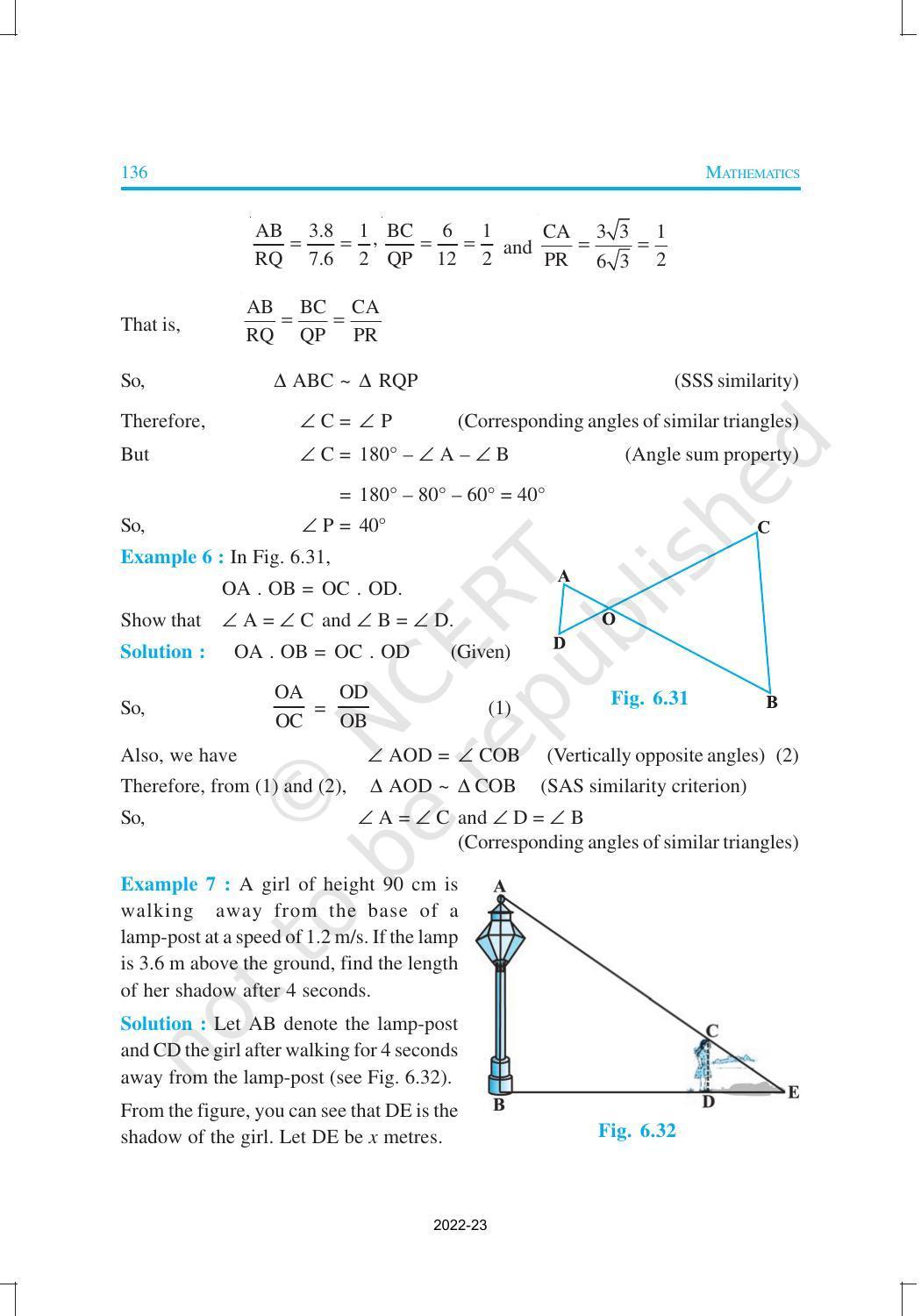 NCERT Book for Class 10 Maths Chapter 6 Triangles - Page 20