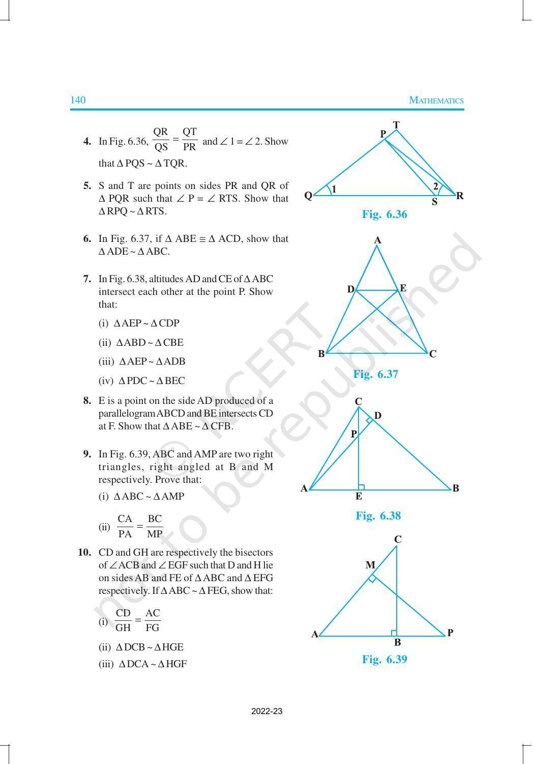 NCERT Book for Class 10 Maths Chapter 6 Triangles - Page 24