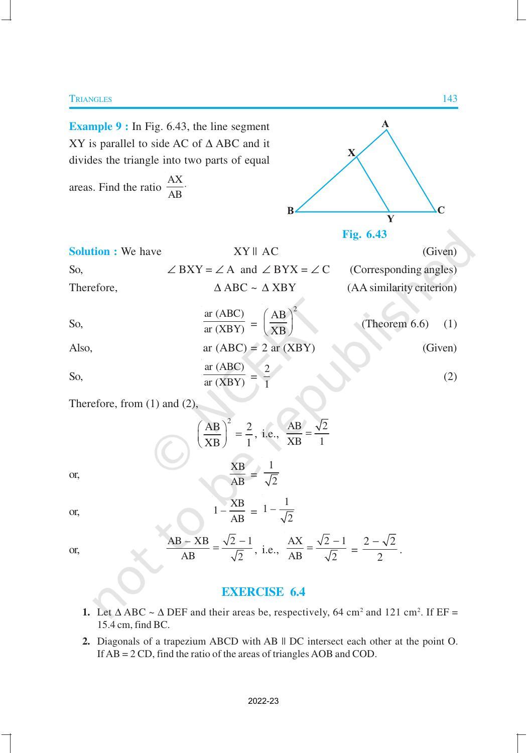 NCERT Book for Class 10 Maths Chapter 6 Triangles - Page 27