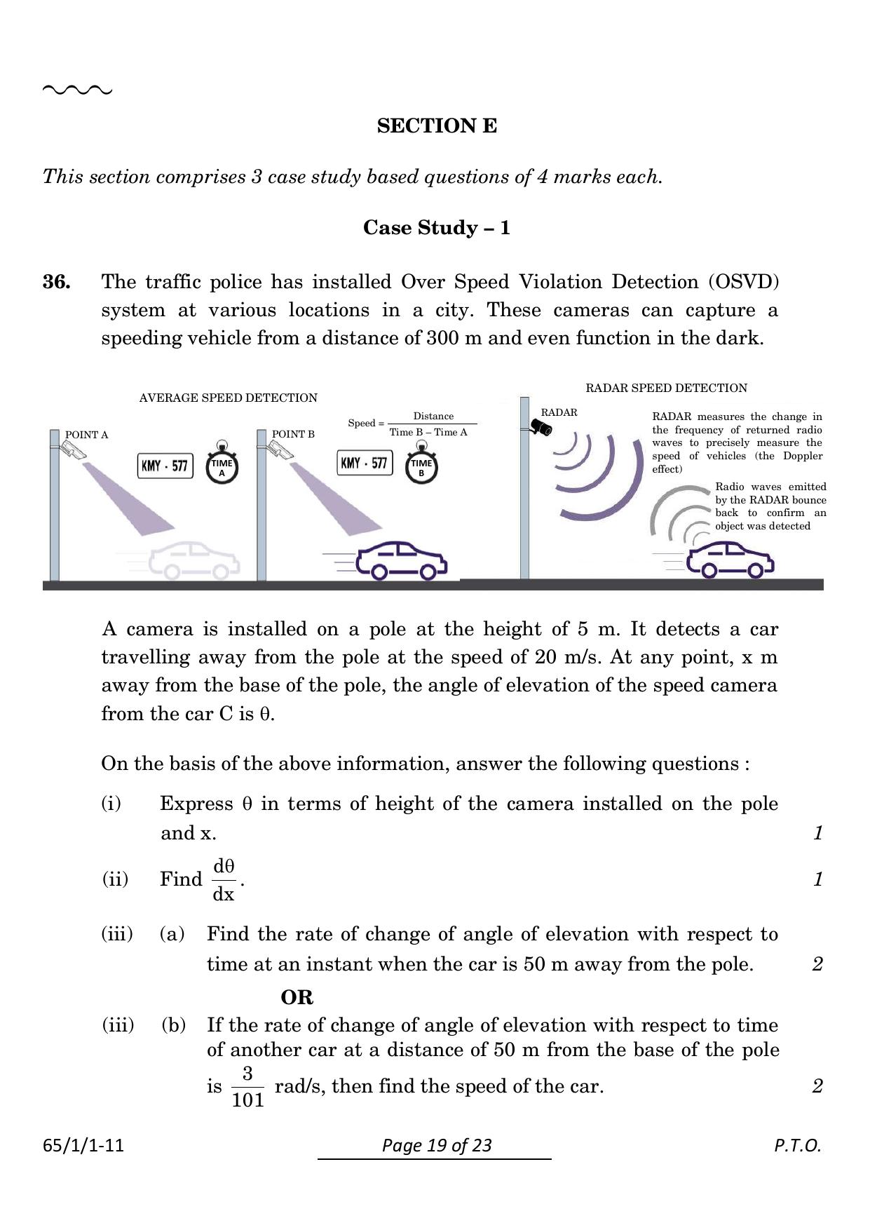 CBSE Class 12 65-1-1 Mathematics 2024 Question Paper - Page 19