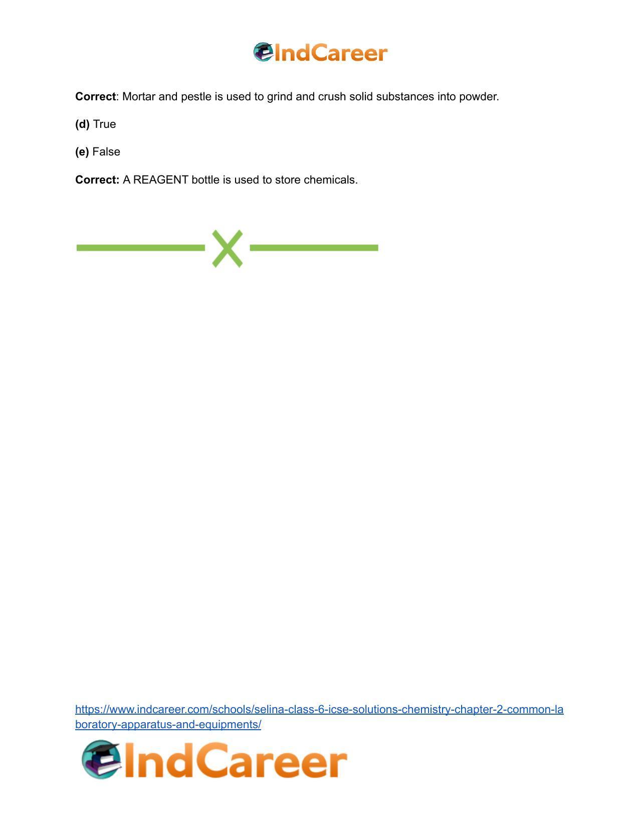 Selina Class 6 ICSE Solutions Chemistry : Chapter 2- Common Laboratory Apparatus and Equipments - Page 9