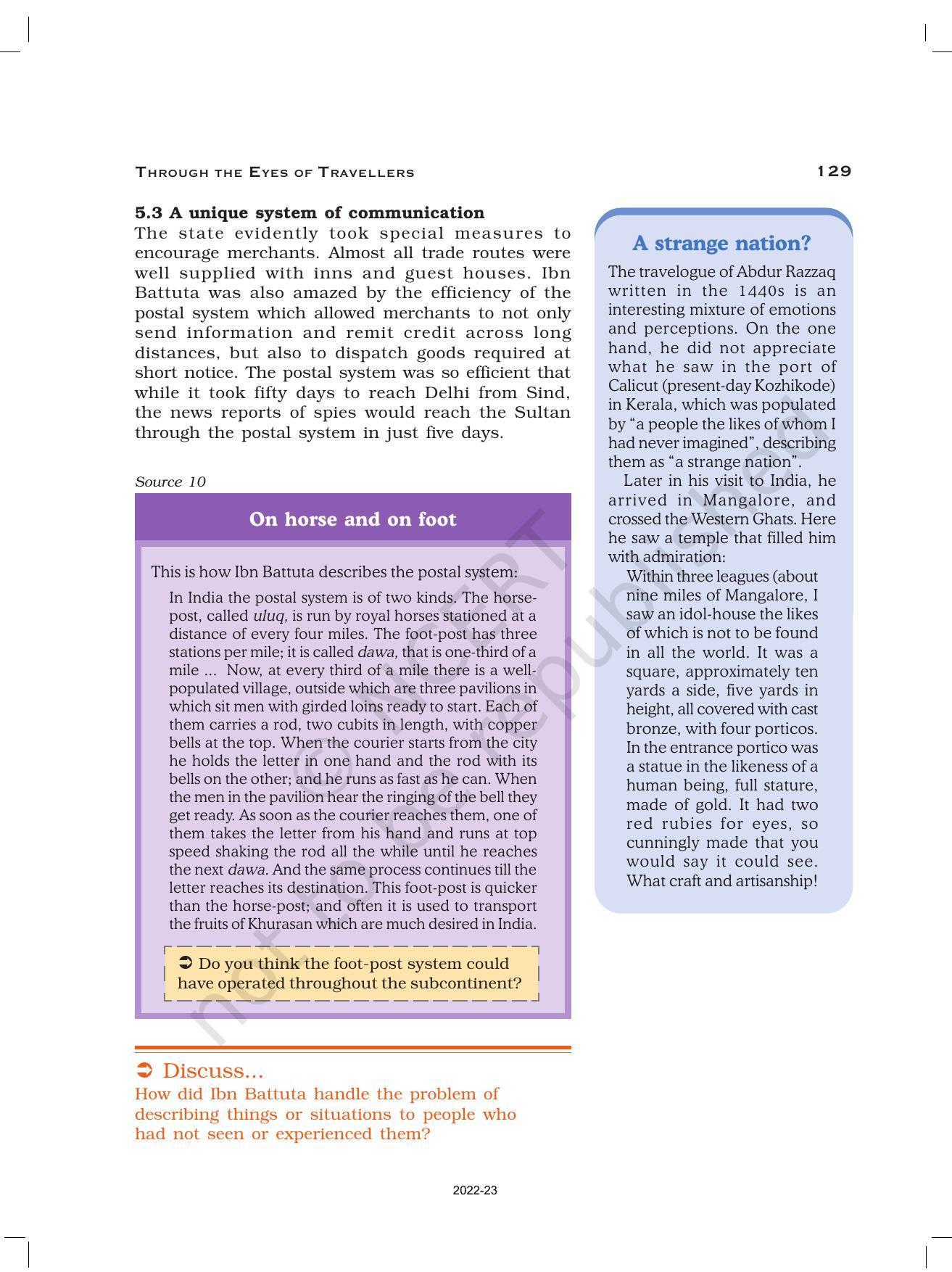 NCERT Book for Class 12 History (Part-1) Chapter 5 Through the Eyes of Travellers - Page 15