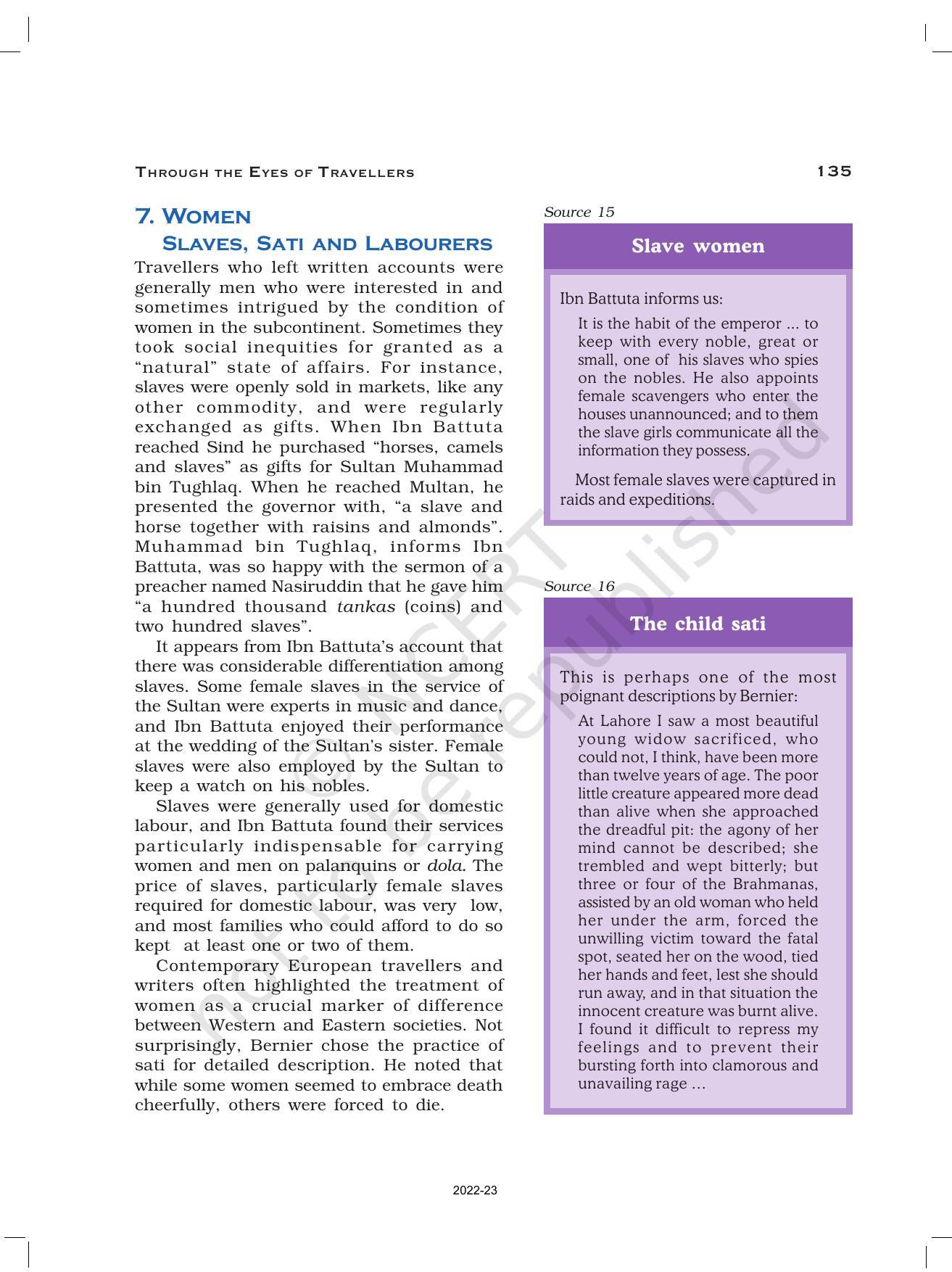 NCERT Book for Class 12 History (Part-1) Chapter 5 Through the Eyes of Travellers - Page 21