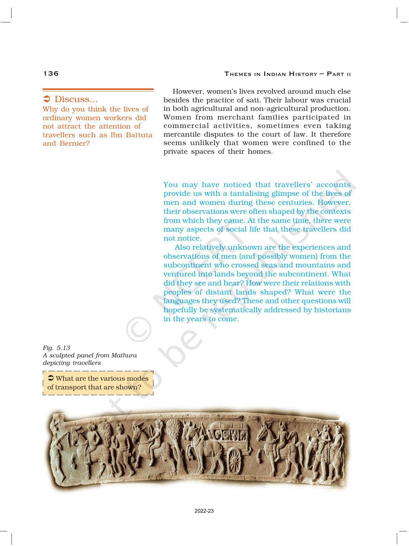NCERT Book for Class 12 History (Part-1) Chapter 5 Through the Eyes of Travellers - Page 22