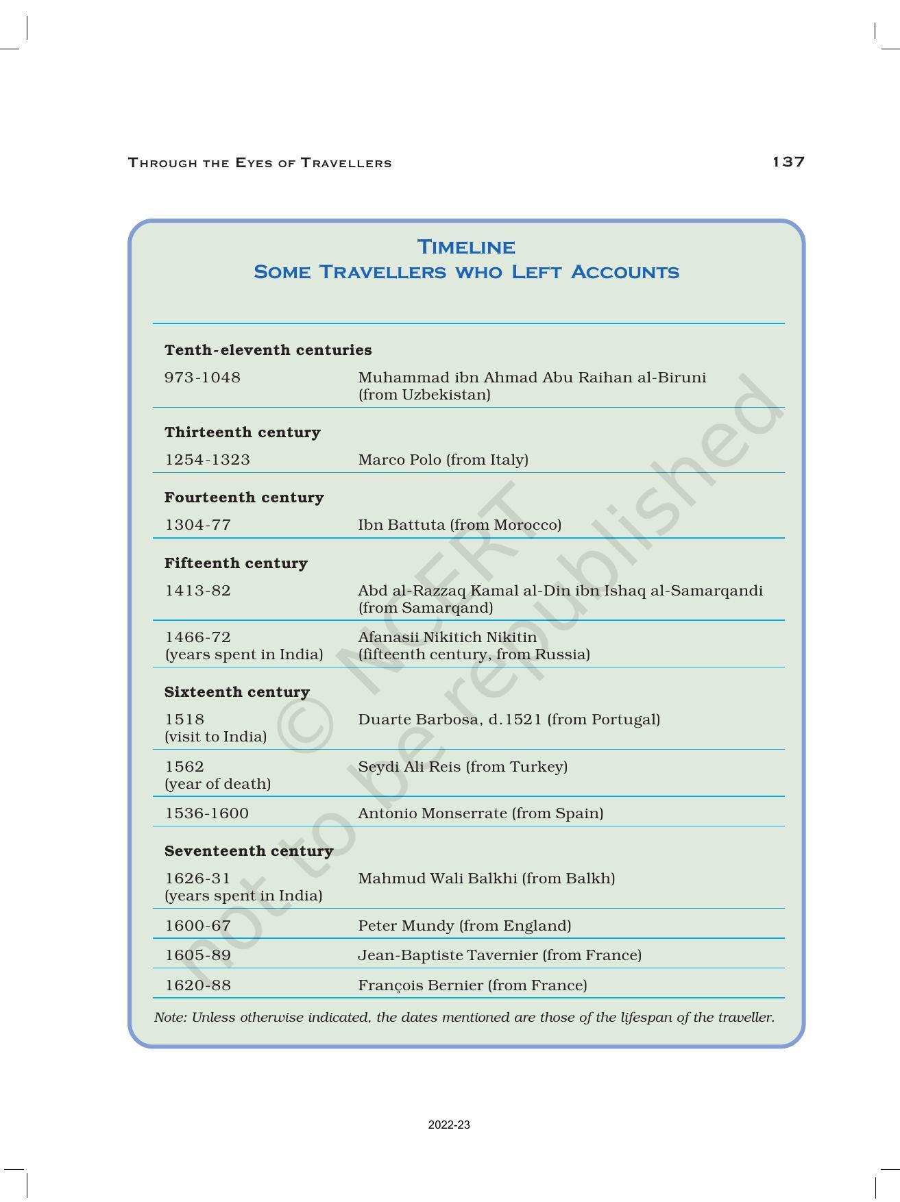 NCERT Book for Class 12 History (Part-1) Chapter 5 Through the Eyes of Travellers - Page 23