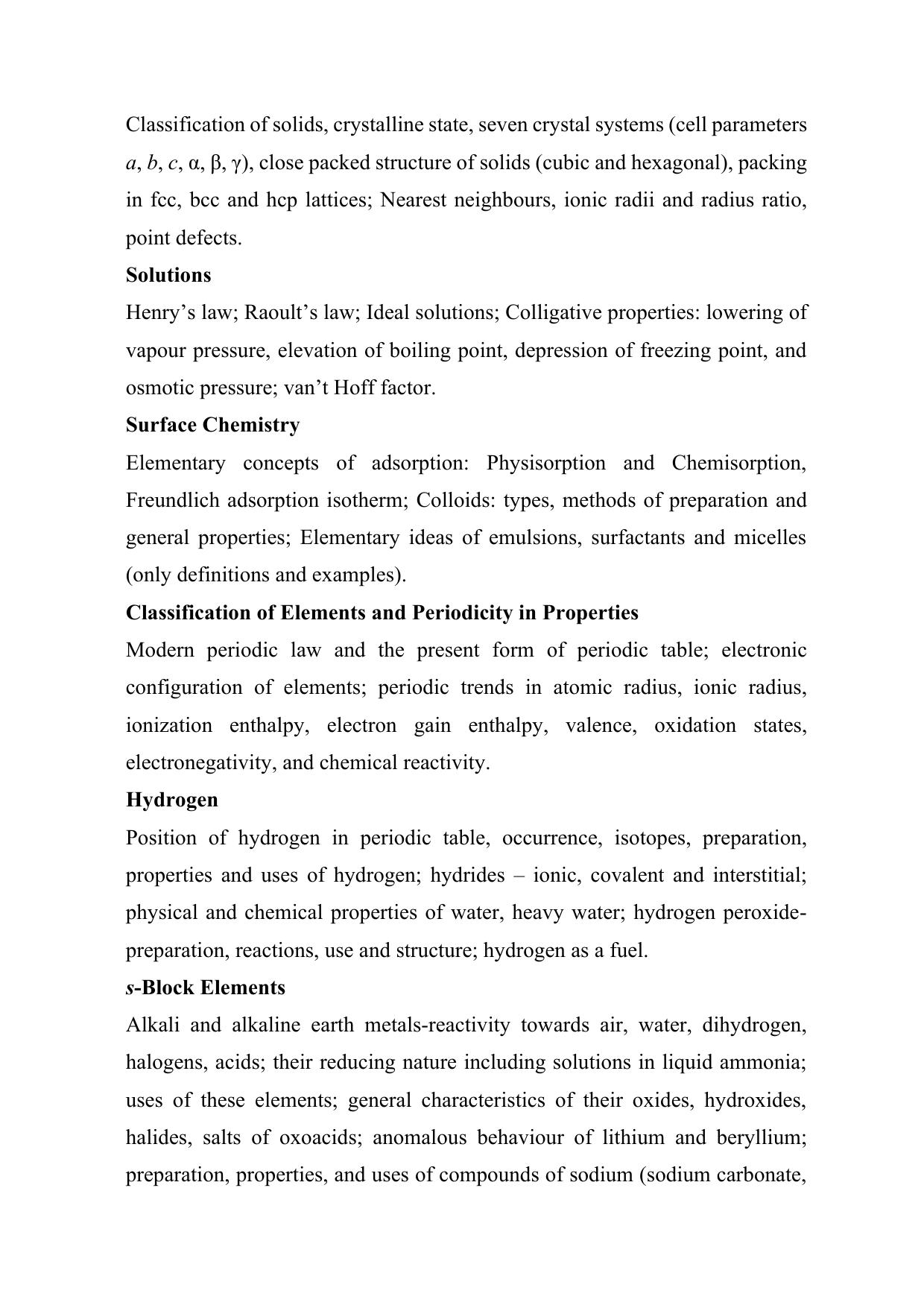 JEE Advanced Syllabus 2025 - Page 3