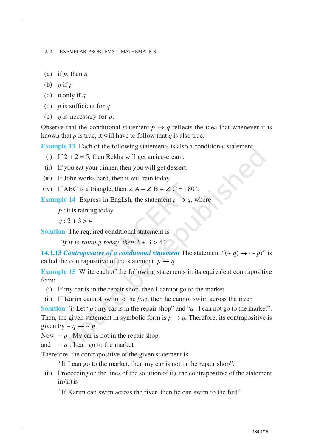 NCERT Exemplar Book for Class 11 Maths: Chapter 14 Mathematical Reasoning - Page 7