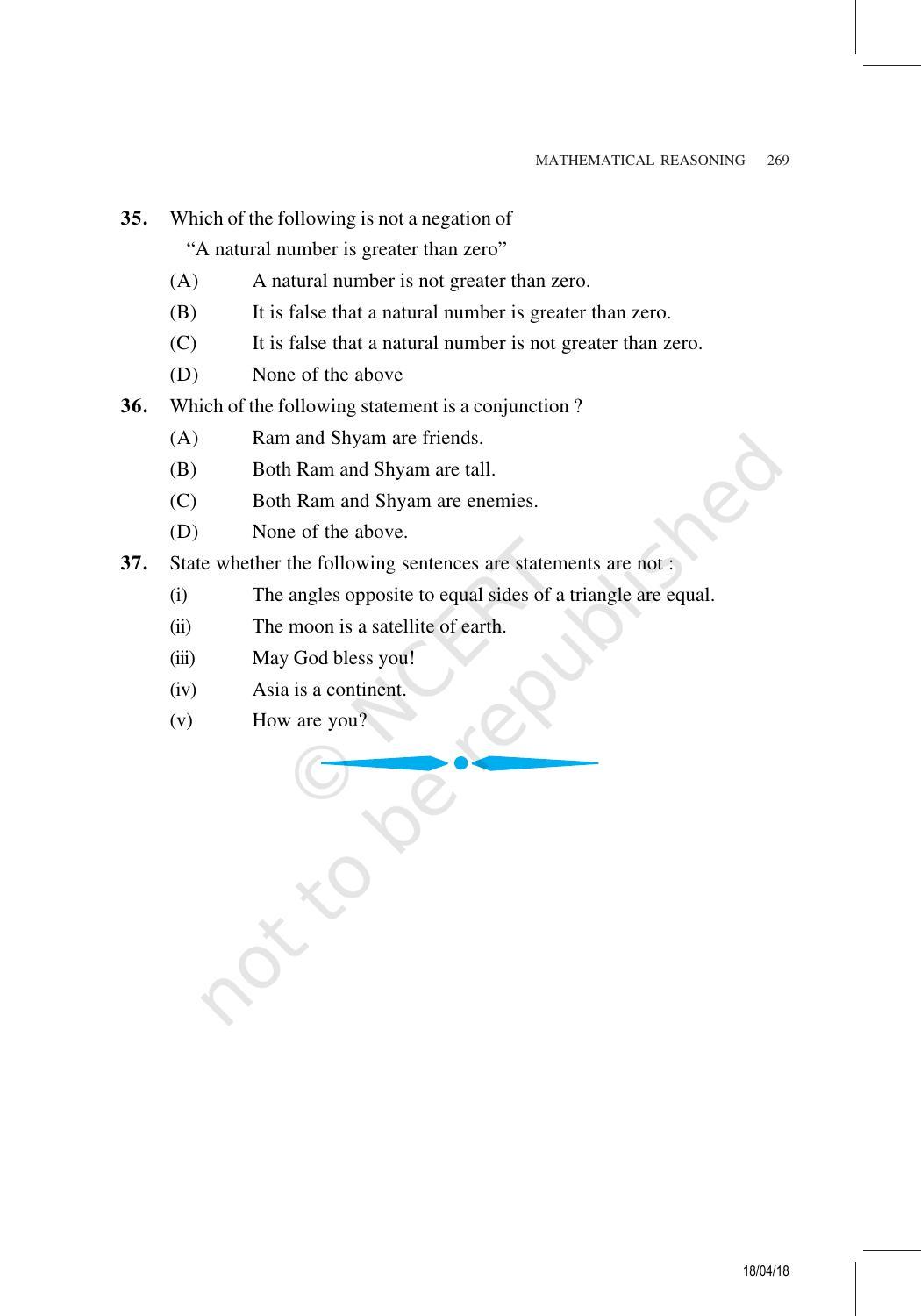NCERT Exemplar Book for Class 11 Maths: Chapter 14 Mathematical Reasoning - Page 24