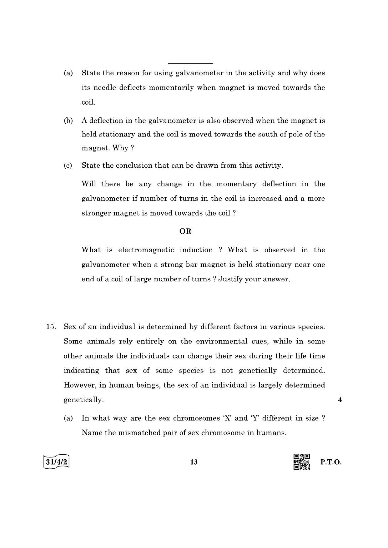 CBSE Class 10 31-4-2 Science 2022 Question Paper - Page 13