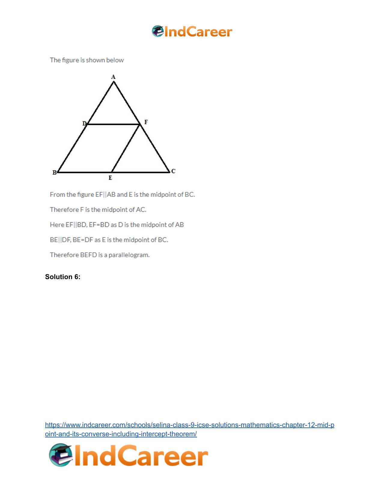 Selina Class 9 ICSE Solutions Mathematics : Chapter 12- Mid-point and Its Converse [ Including Intercept Theorem] - Page 21