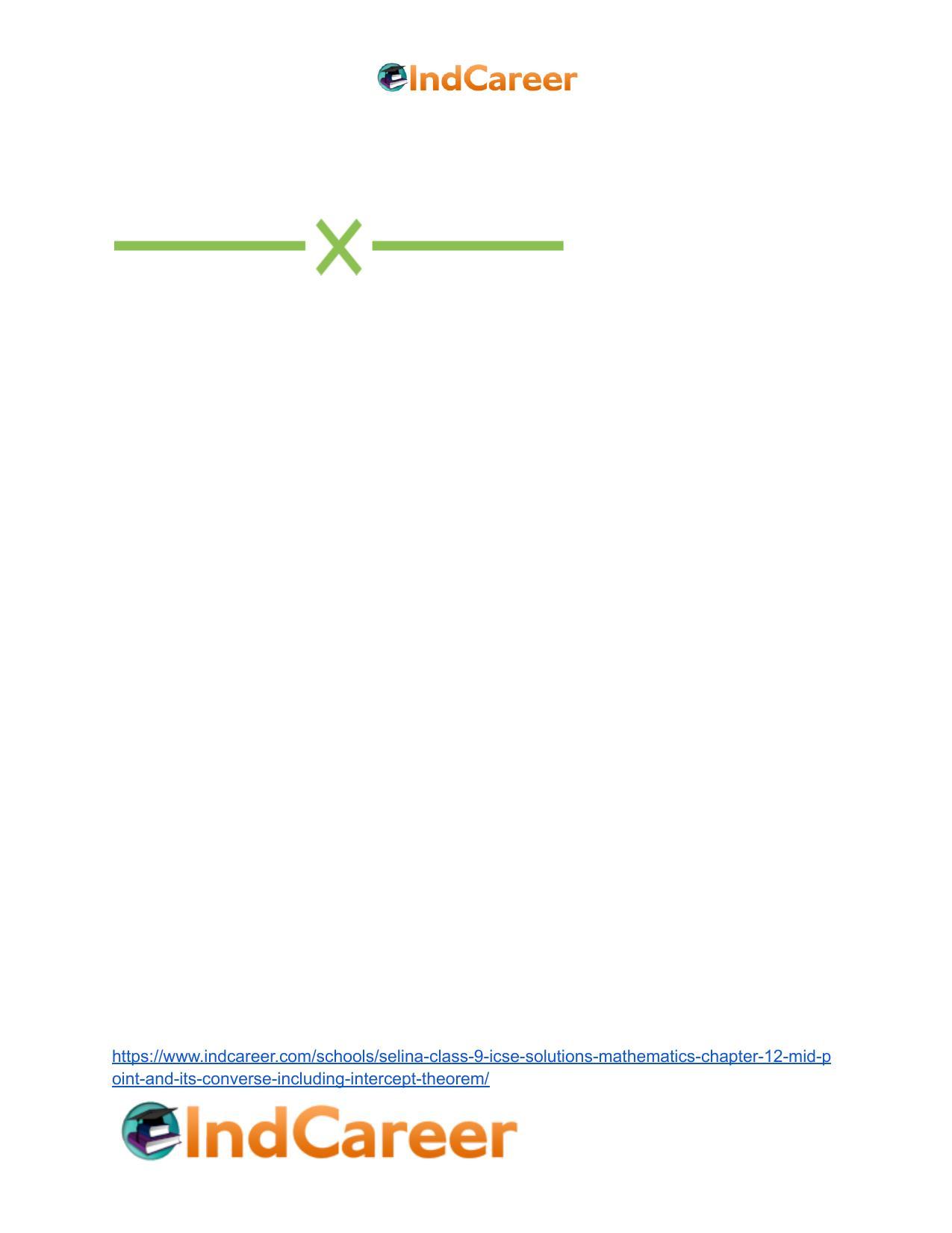 Selina Class 9 ICSE Solutions Mathematics : Chapter 12- Mid-point and Its Converse [ Including Intercept Theorem] - Page 28