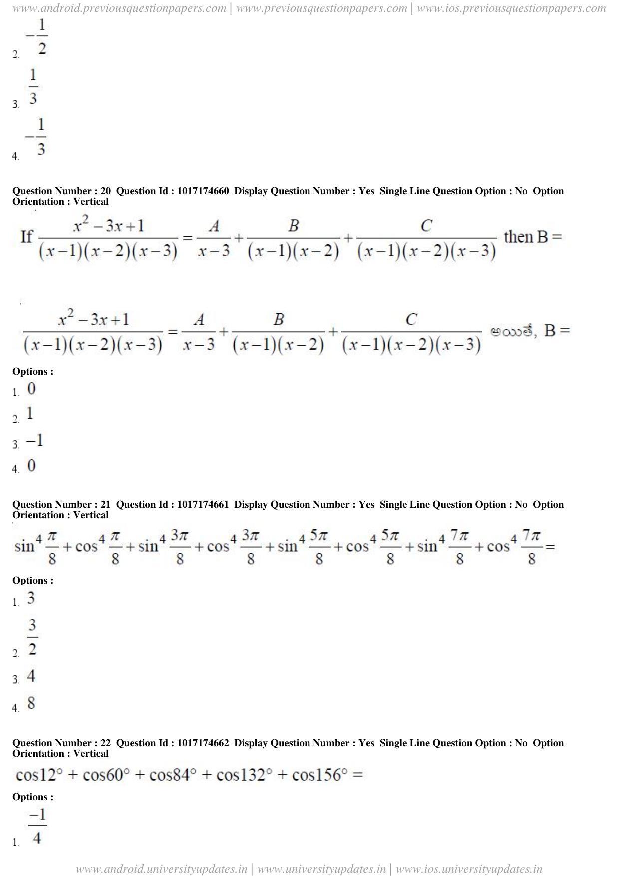 AP EAPCET 2017 - April 26, 2017 Afternoon - Master Engineering Question Paper With Preliminary Keys - Page 10