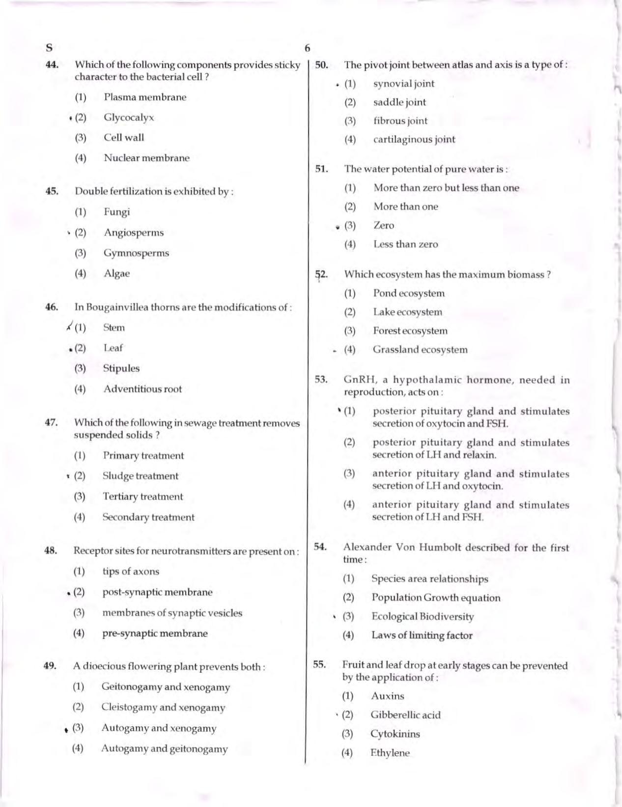 NEET Code S 2017 Question Paper - Page 5