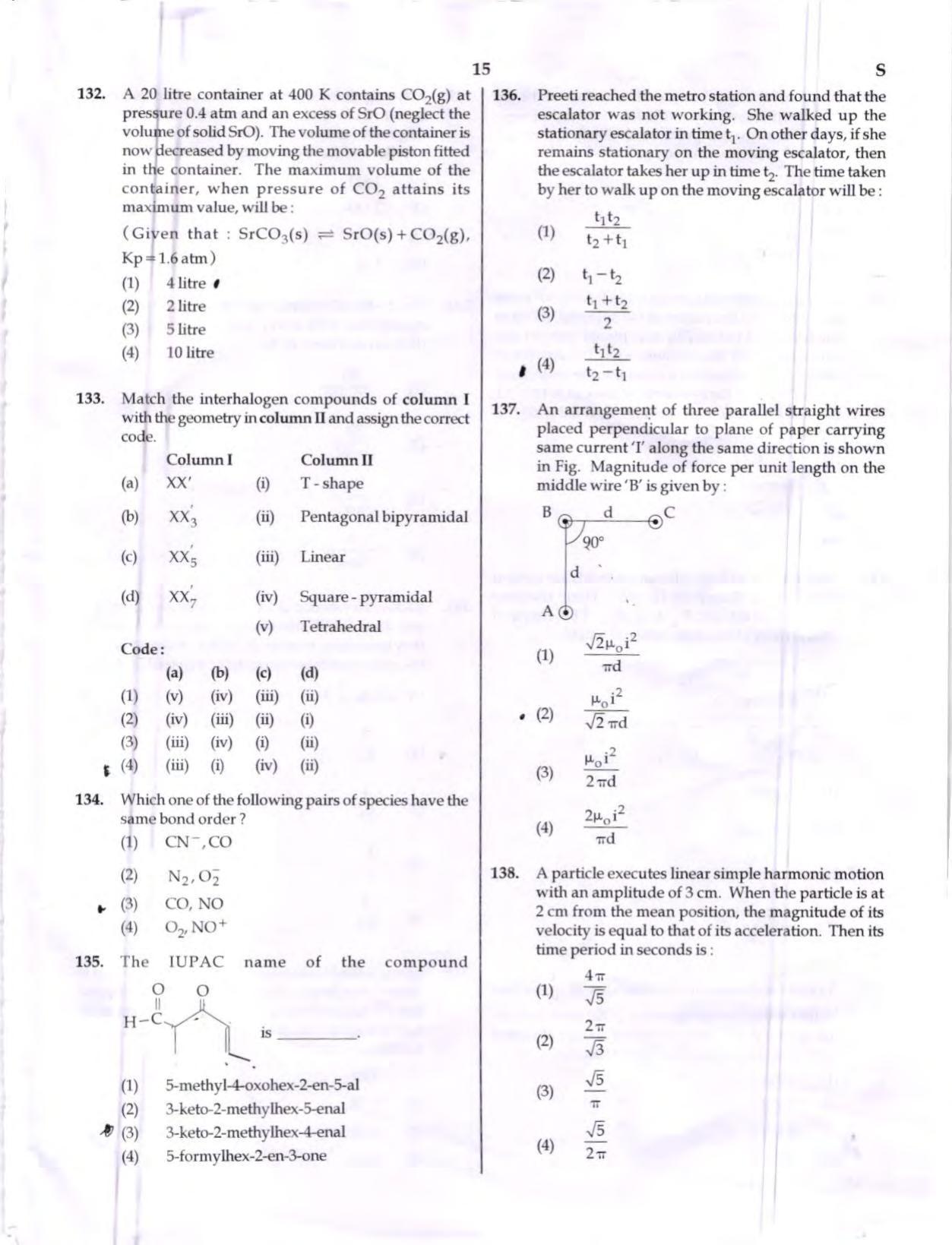 NEET Code S 2017 Question Paper - Page 14