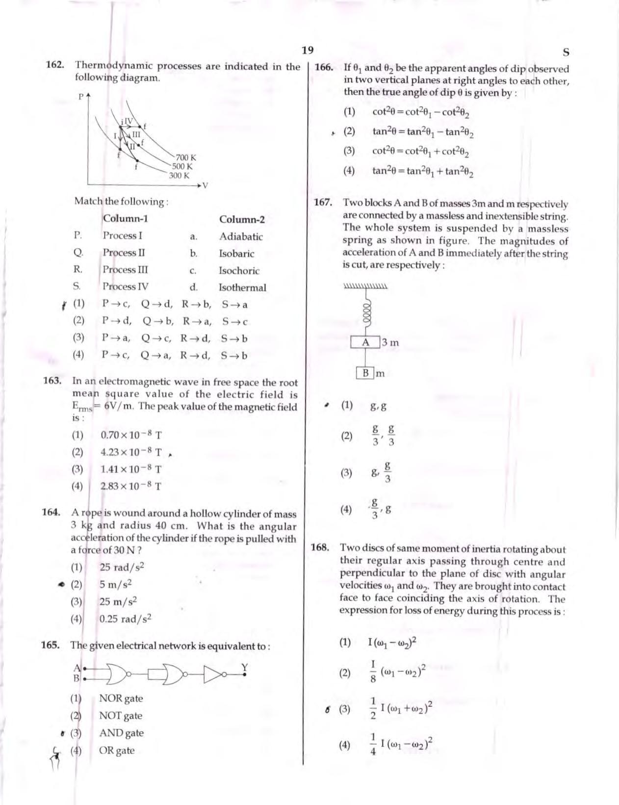 NEET Code S 2017 Question Paper - Page 18
