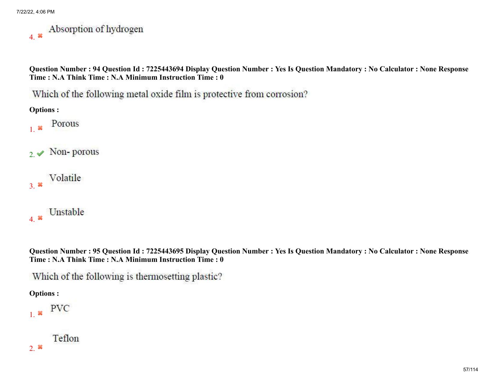 AP ECET 2022 - AGRICULTURAL ENGINEERING Question Paper With Preliminary Keys  - Page 57