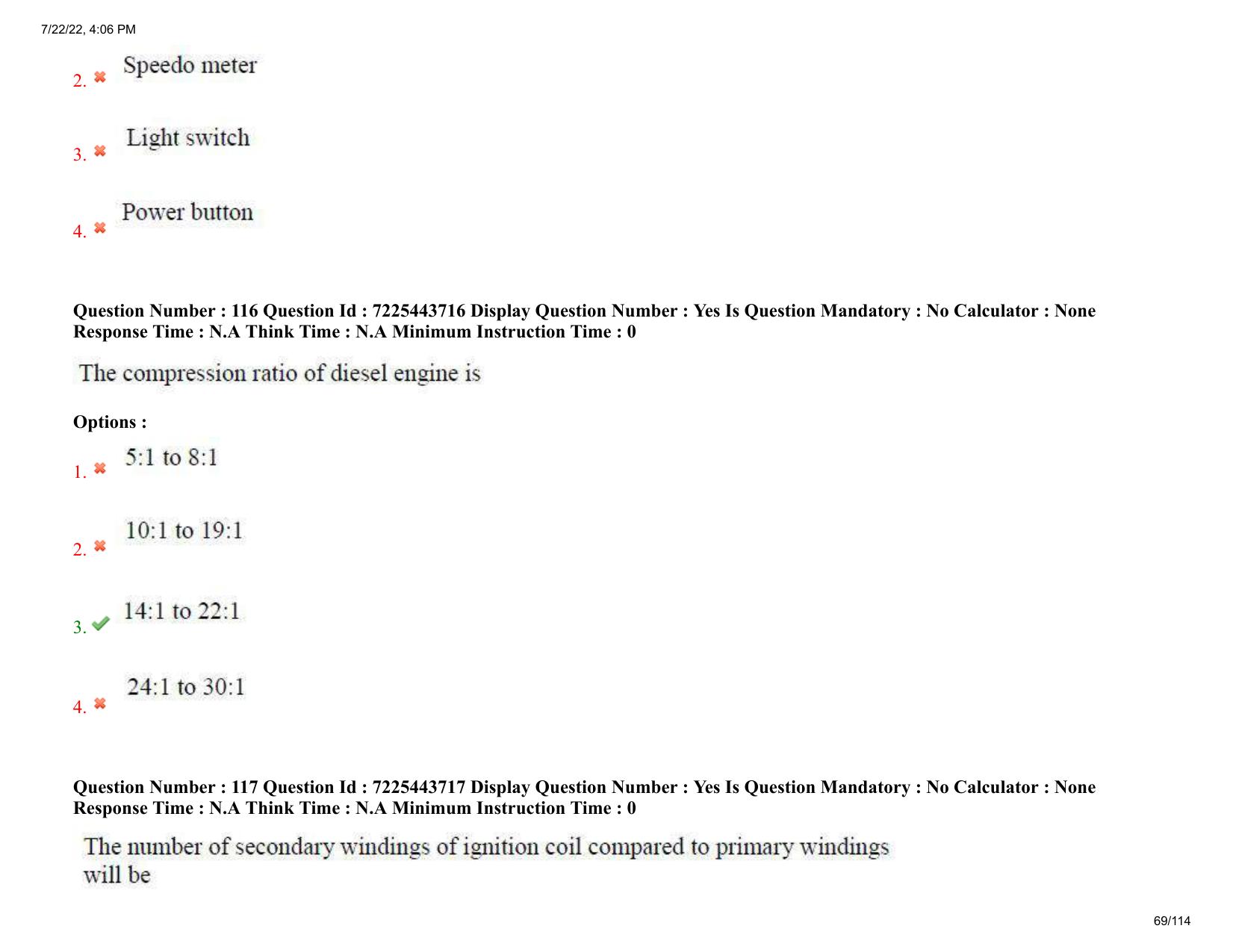 AP ECET 2022 - AGRICULTURAL ENGINEERING Question Paper With Preliminary Keys  - Page 69