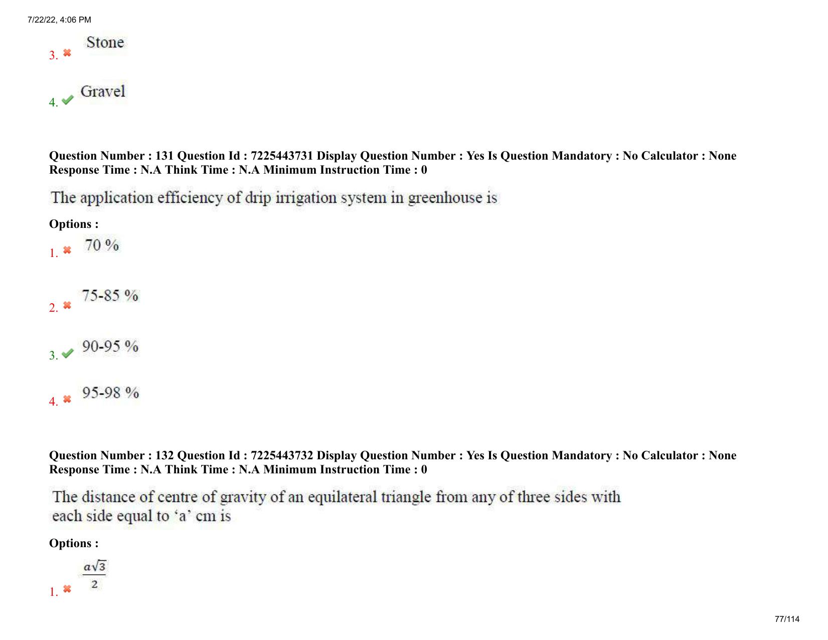 AP ECET 2022 - AGRICULTURAL ENGINEERING Question Paper With Preliminary Keys  - Page 77