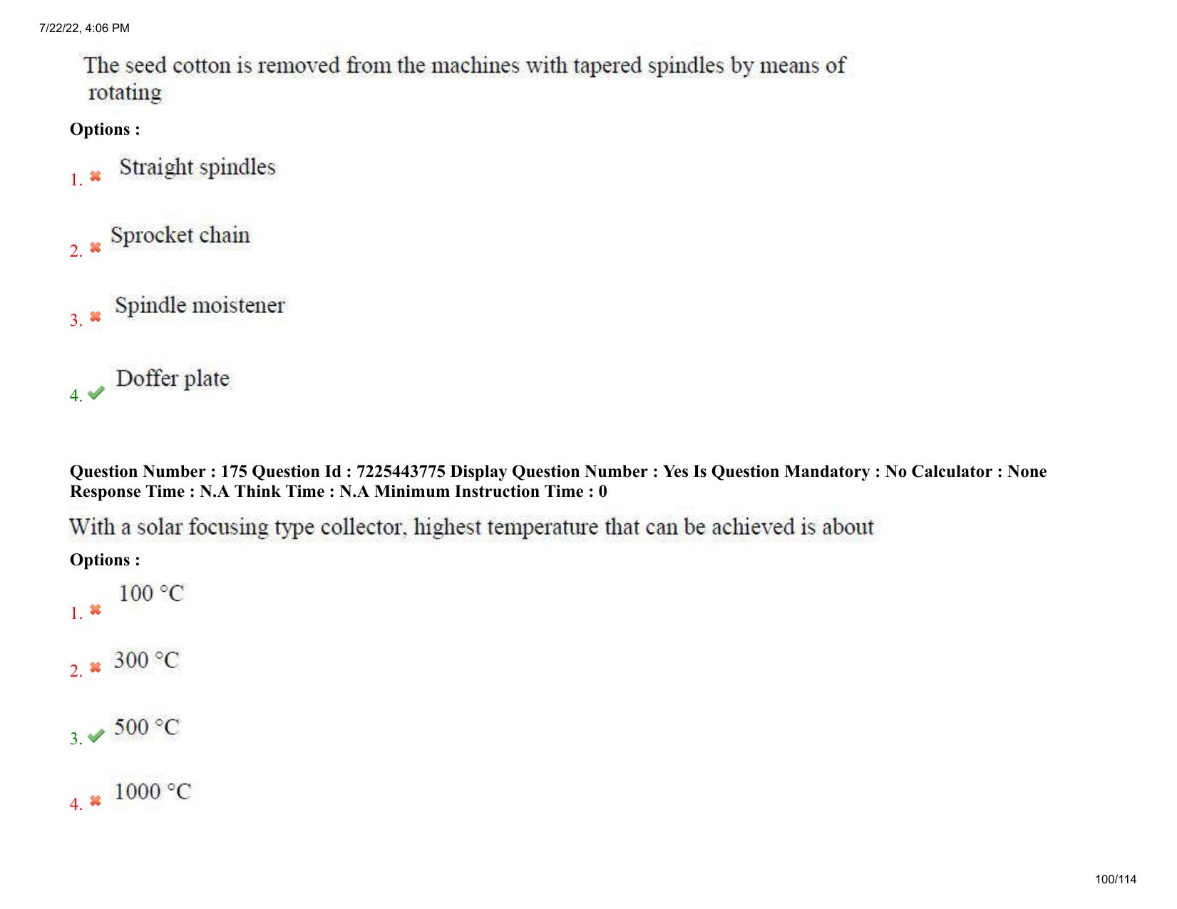 AP ECET 2022 - AGRICULTURAL ENGINEERING Question Paper With Preliminary Keys  - Page 100