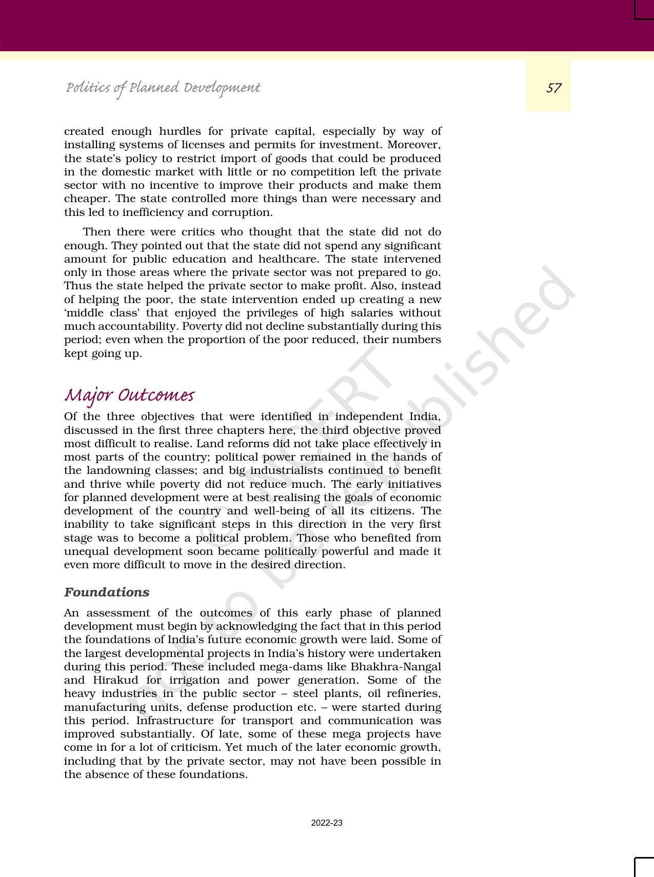NCERT Book for Class 12 Political Science (Politics In India Since Independence) Chapter 3 Politics of Planned Development - Page 12