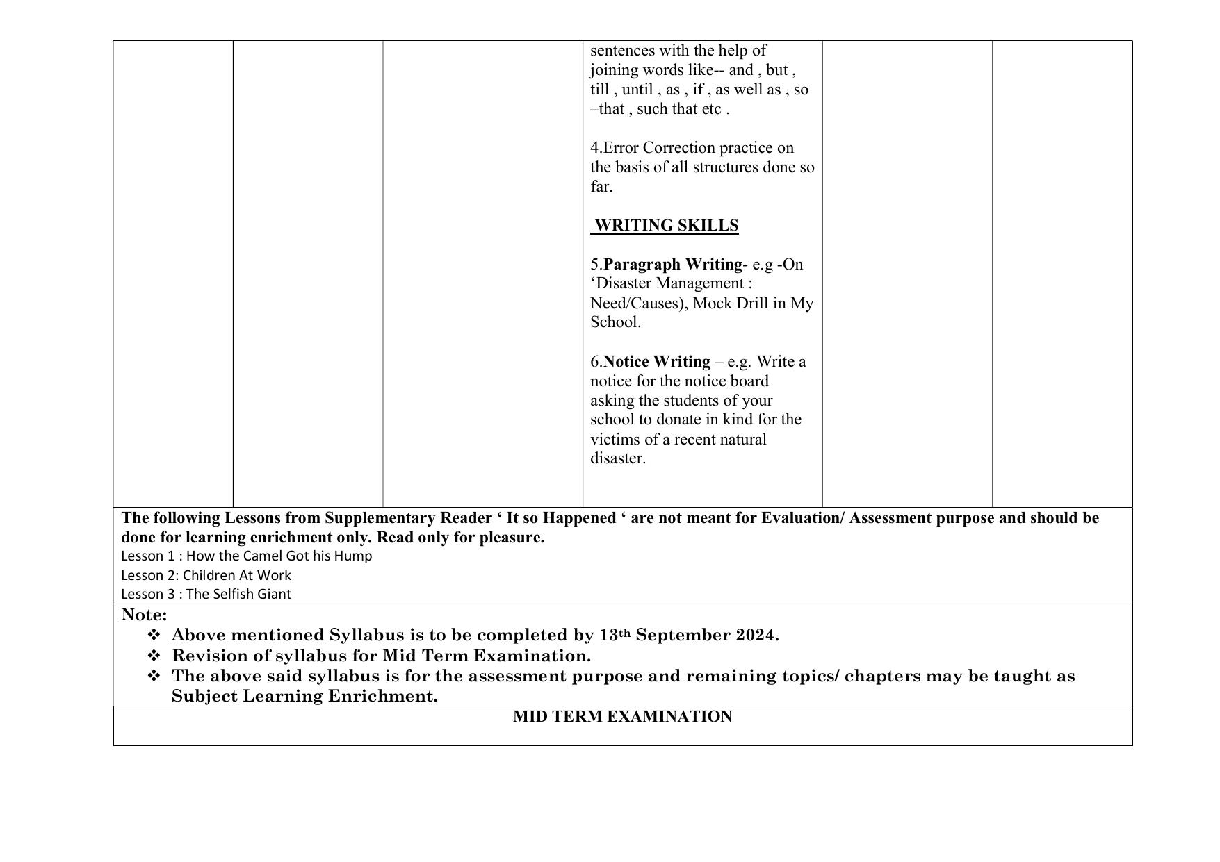 Edudel Class 8 English (English Medium) Syllabus 2025 - Page 3