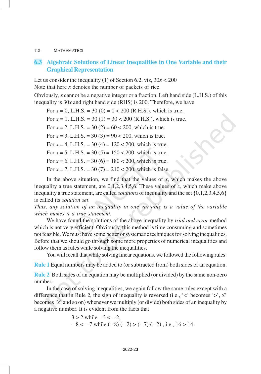 NCERT Book for Class 11 Maths Chapter 6 Linear Inequalities - Page 3