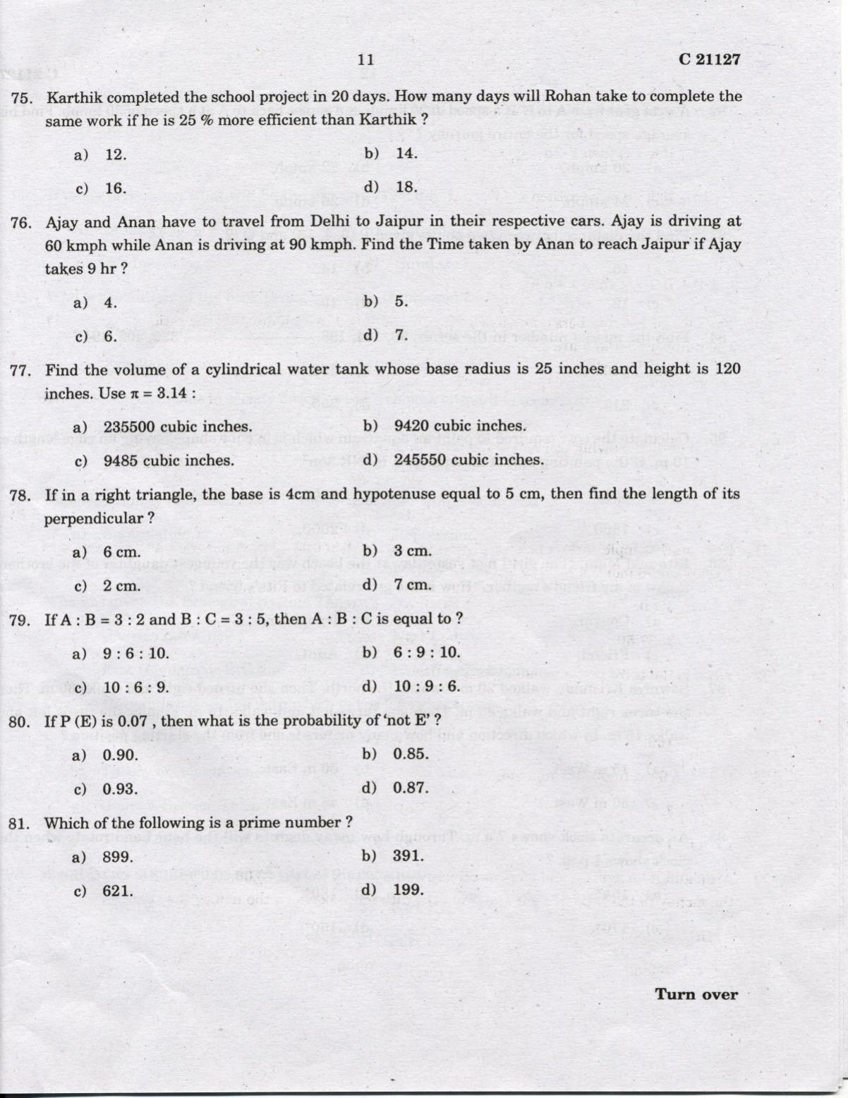 CUCAT 2022 Master of Social Works (MSW) Question Paper - Page 11