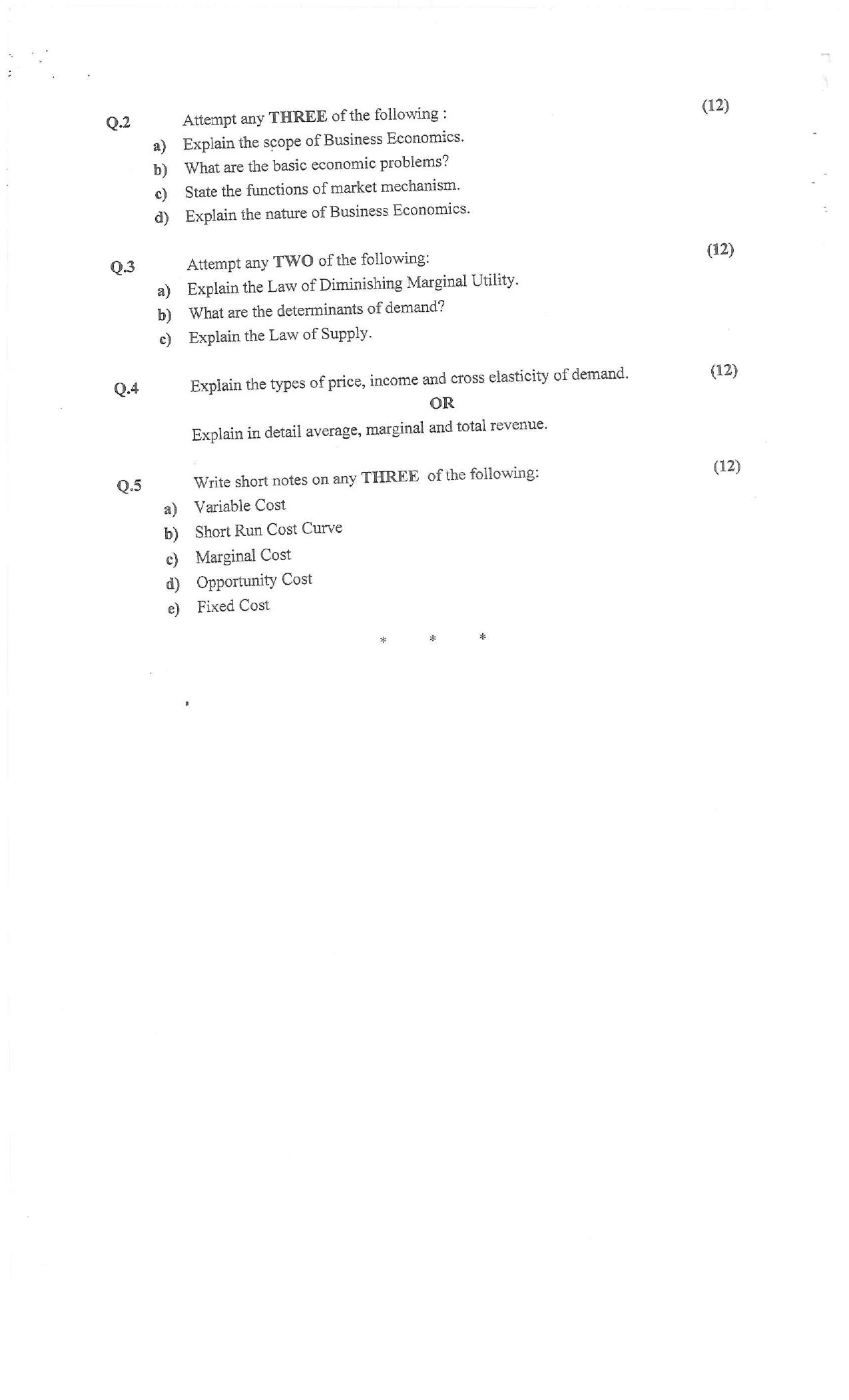 Bharati Vidyapeeth B.COM 2016 COURSE (SEM – I) File Question Paper - Page 6