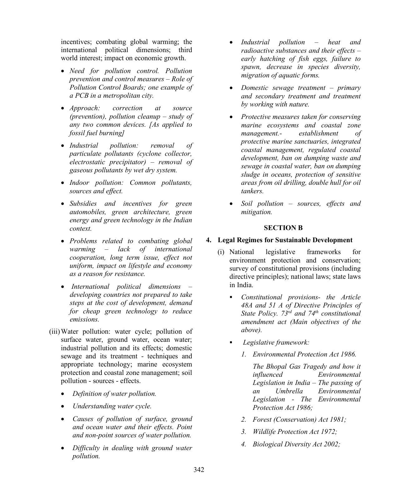 ISC Class XI & XII Environmental Science Syllabus - Page 3