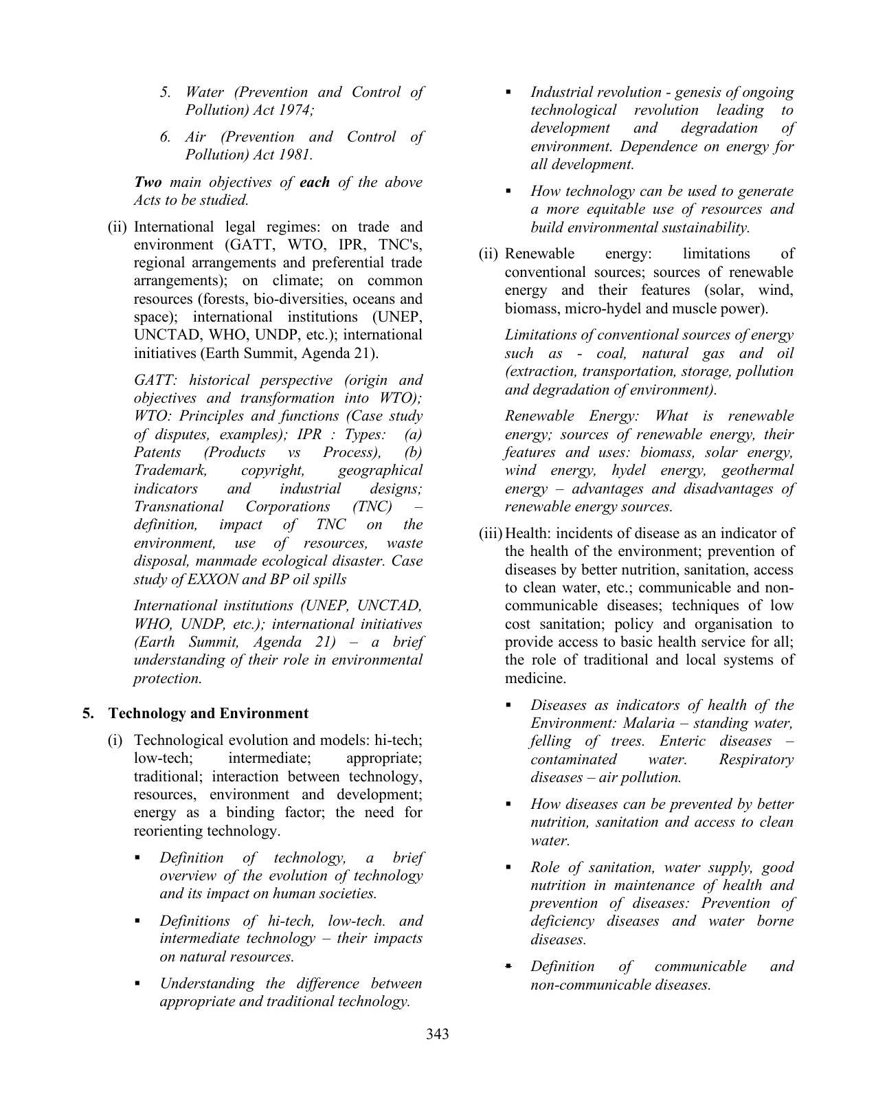 ISC Class XI & XII Environmental Science Syllabus - Page 4