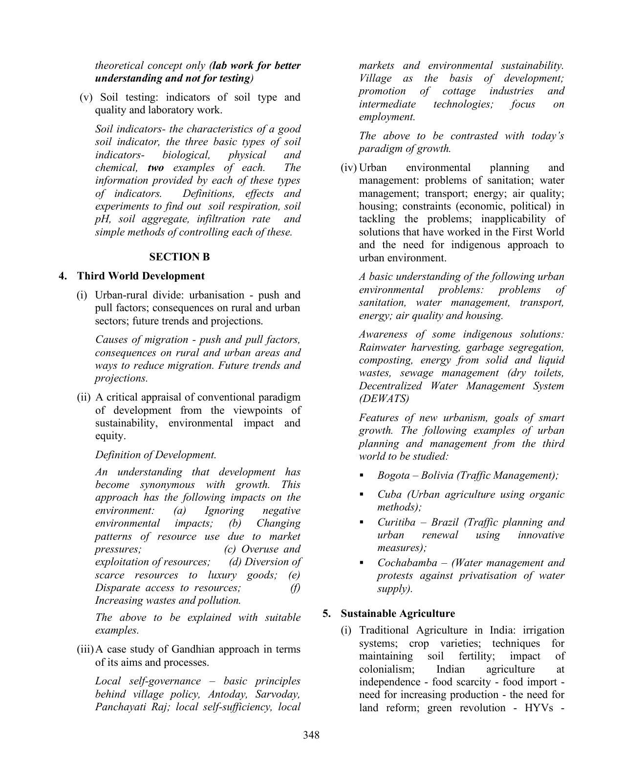 ISC Class XI & XII Environmental Science Syllabus - Page 9