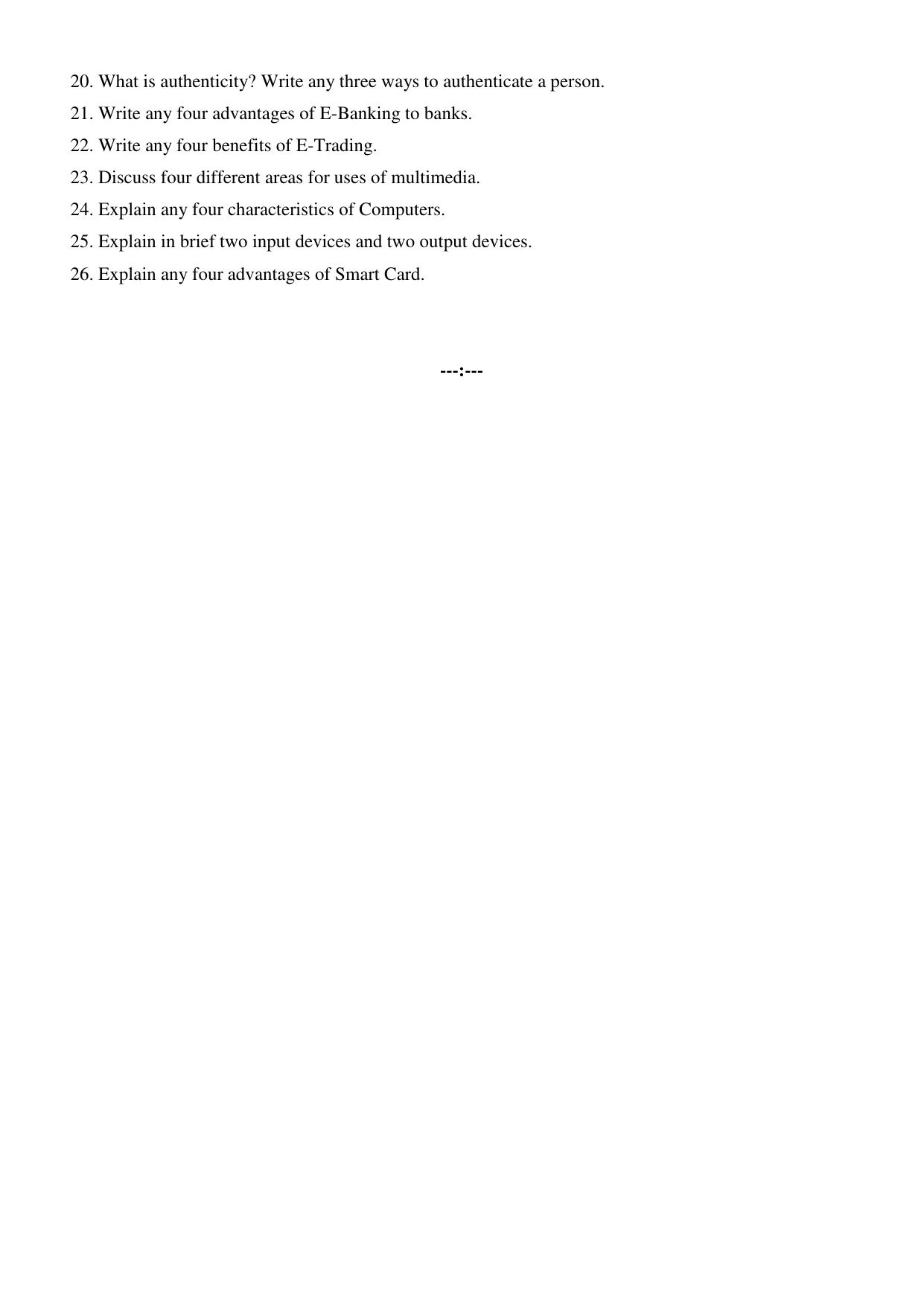 PSEB 12th Fundamentals of E-Business Model Paper 2025 - Page 3