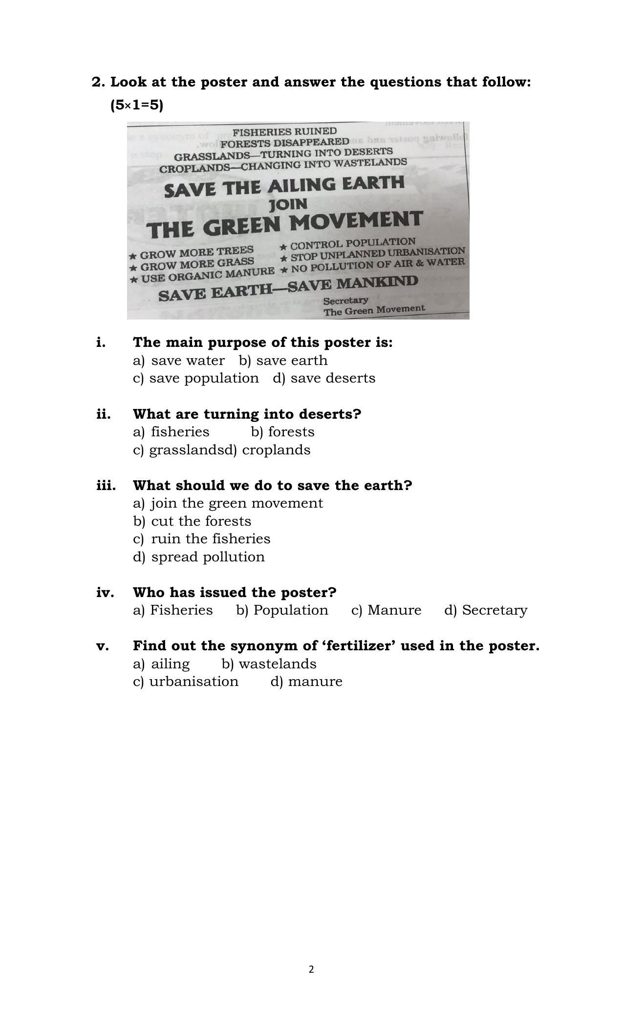 PSEB Class 8 English Model Papers - Page 2