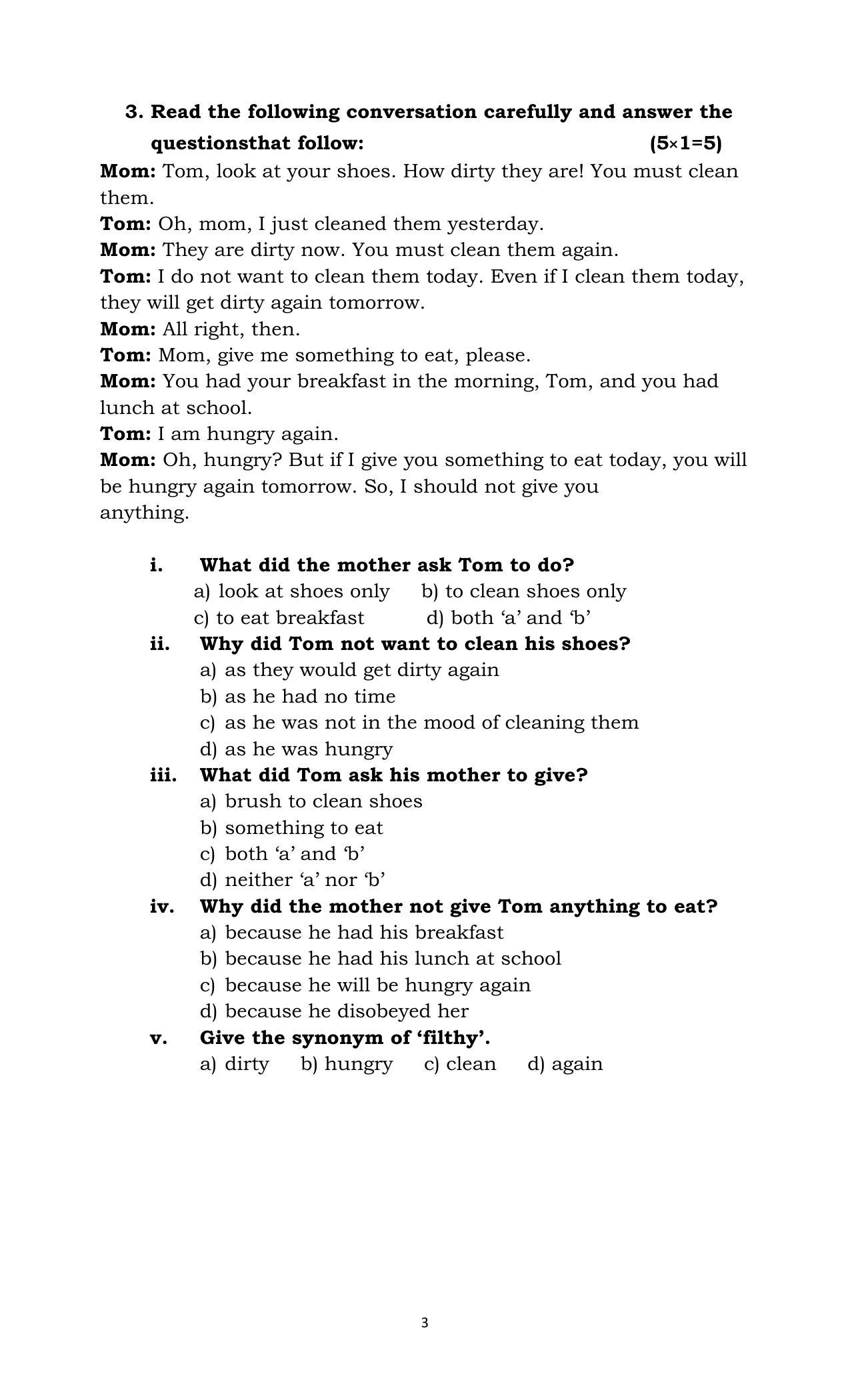 PSEB Class 8 English Model Papers - Page 3