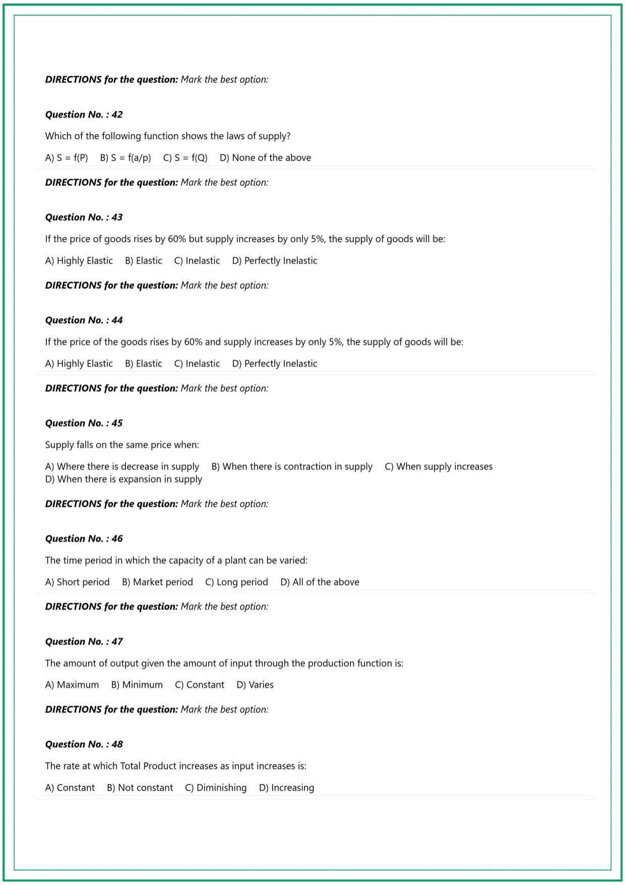 CUET UG Economics Sample Paper 1 - Page 7