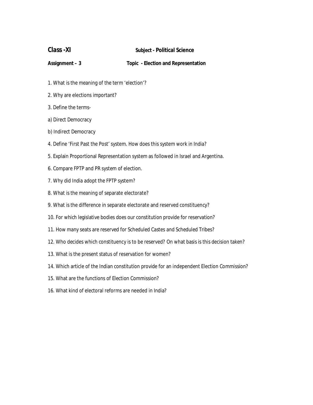 CBSE Worksheets for Class 11 Physics Assignment 17 - Page 1